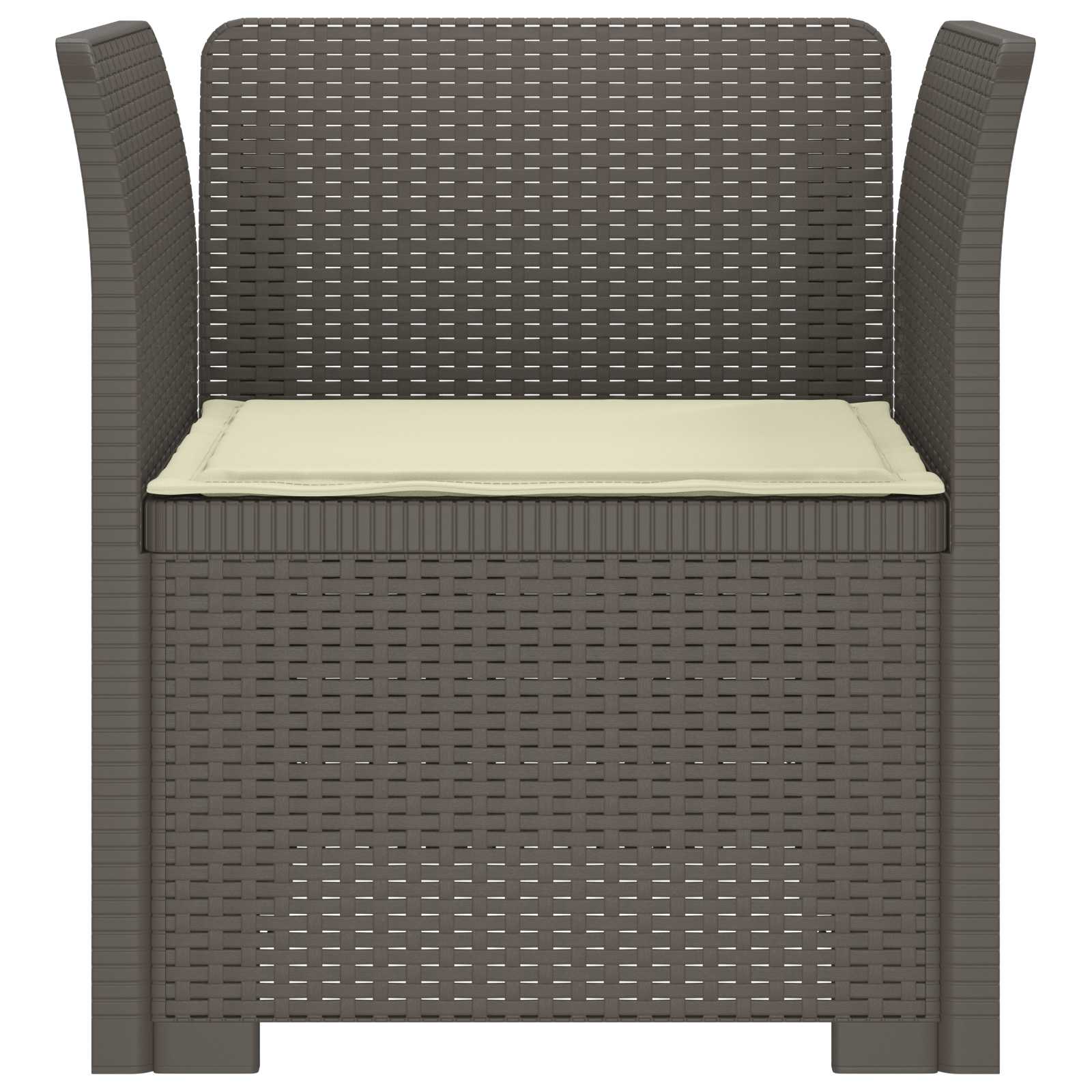 Eénpersoons Fauteuil met Kussen Rattan Look PP Lichtgrijs is nu te koop bij PeponiXL, paradijselijk wonen!