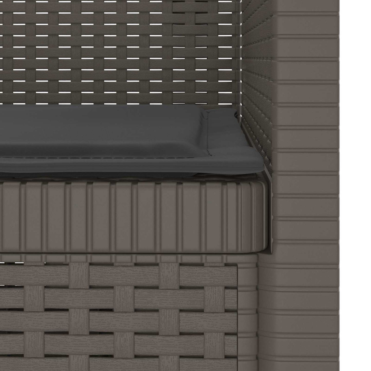 Eénpersoons Fauteuil met Kussen Rattan Look PP Lichtgrijs is nu te koop bij PeponiXL, paradijselijk wonen!