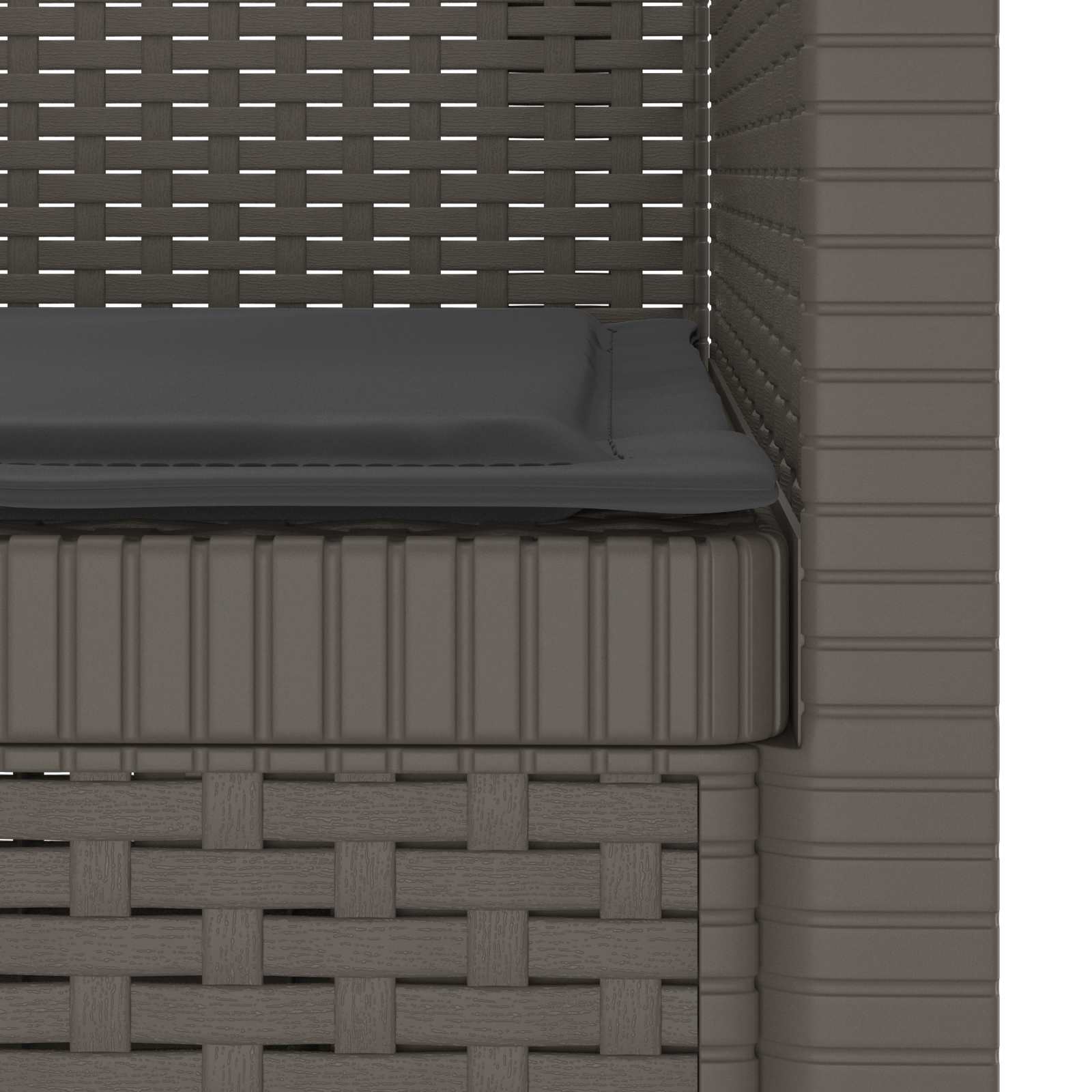 Eénpersoons Fauteuil met Kussen Rattan Look PP Lichtgrijs is nu te koop bij PeponiXL, paradijselijk wonen!