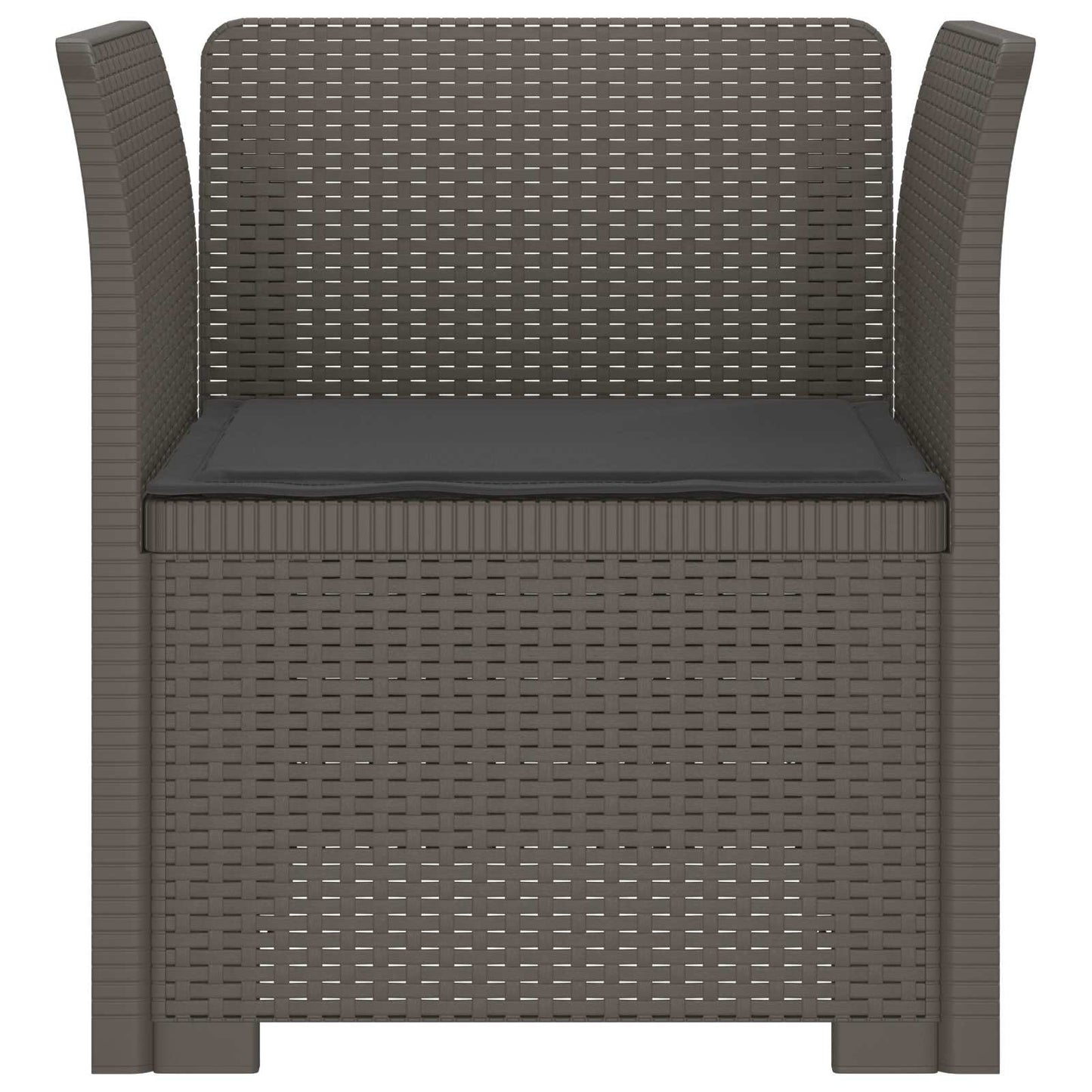 Eénpersoons Fauteuil met Kussen Rattan Look PP Lichtgrijs is nu te koop bij PeponiXL, paradijselijk wonen!