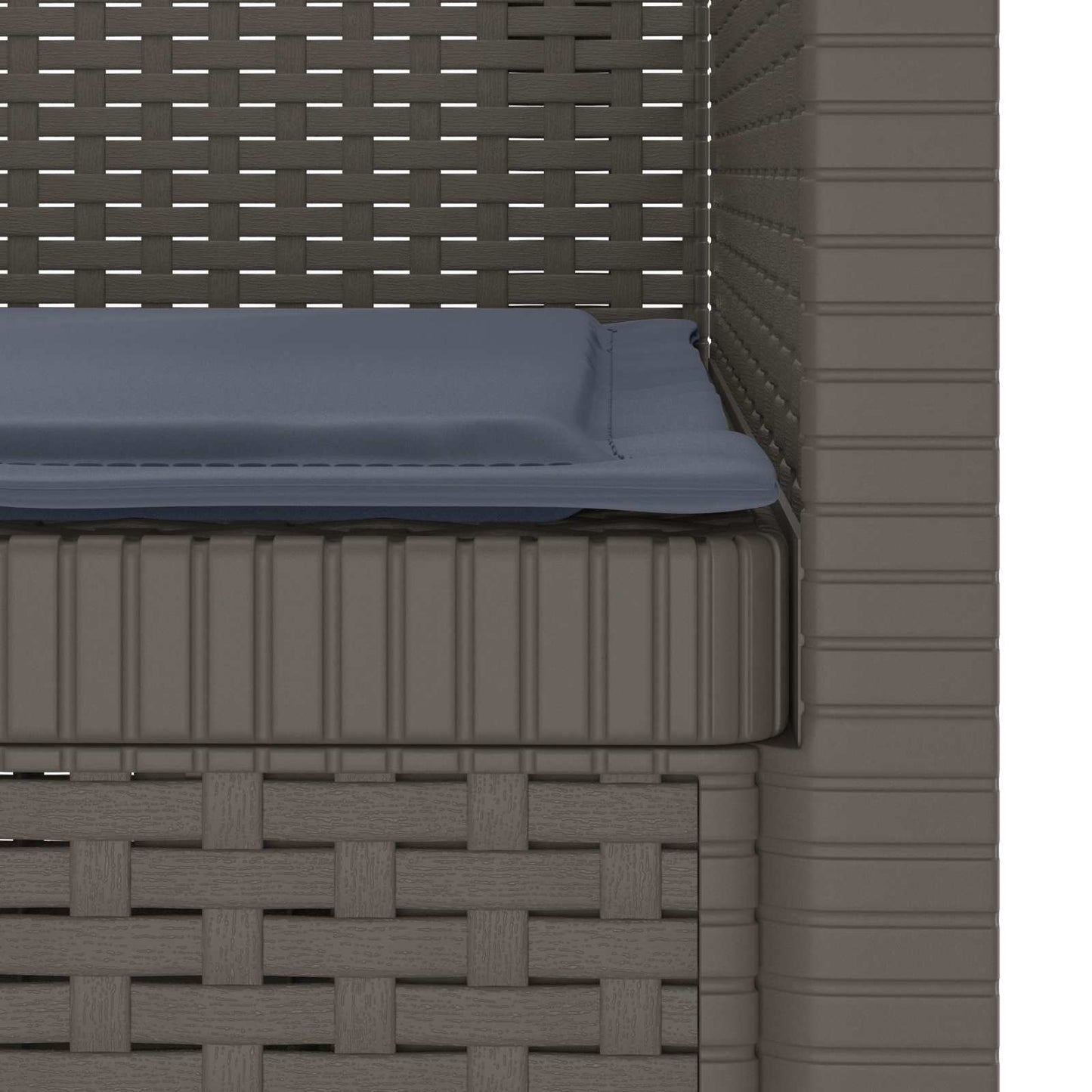 Eénpersoons Fauteuil met Kussen Rattan Look PP Lichtgrijs is nu te koop bij PeponiXL, paradijselijk wonen!