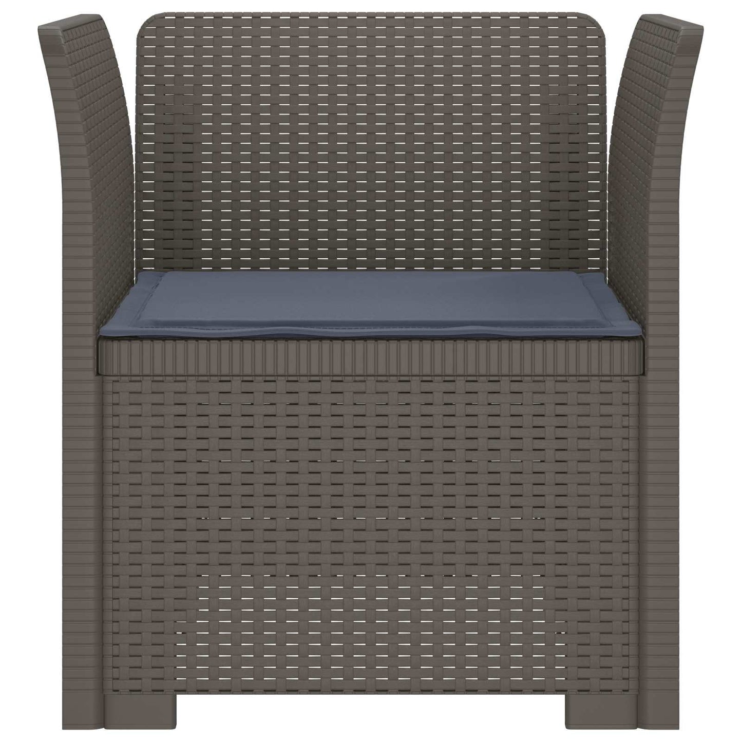Eénpersoons Fauteuil met Kussen Rattan Look PP Lichtgrijs is nu te koop bij PeponiXL, paradijselijk wonen!