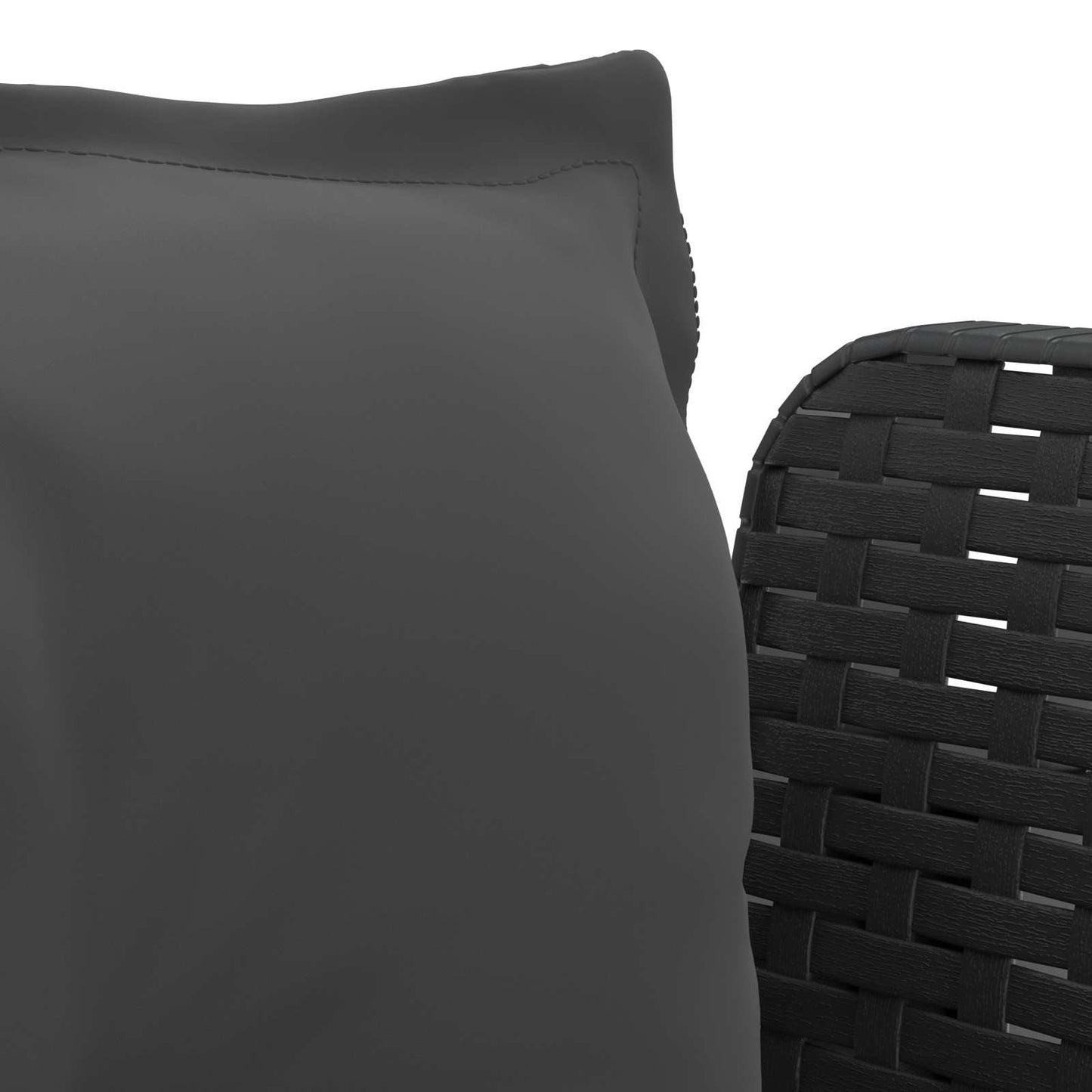 Eénpersoons Fauteuil met Kussens Rattan Look PP Antraciet is nu te koop bij PeponiXL, paradijselijk wonen!