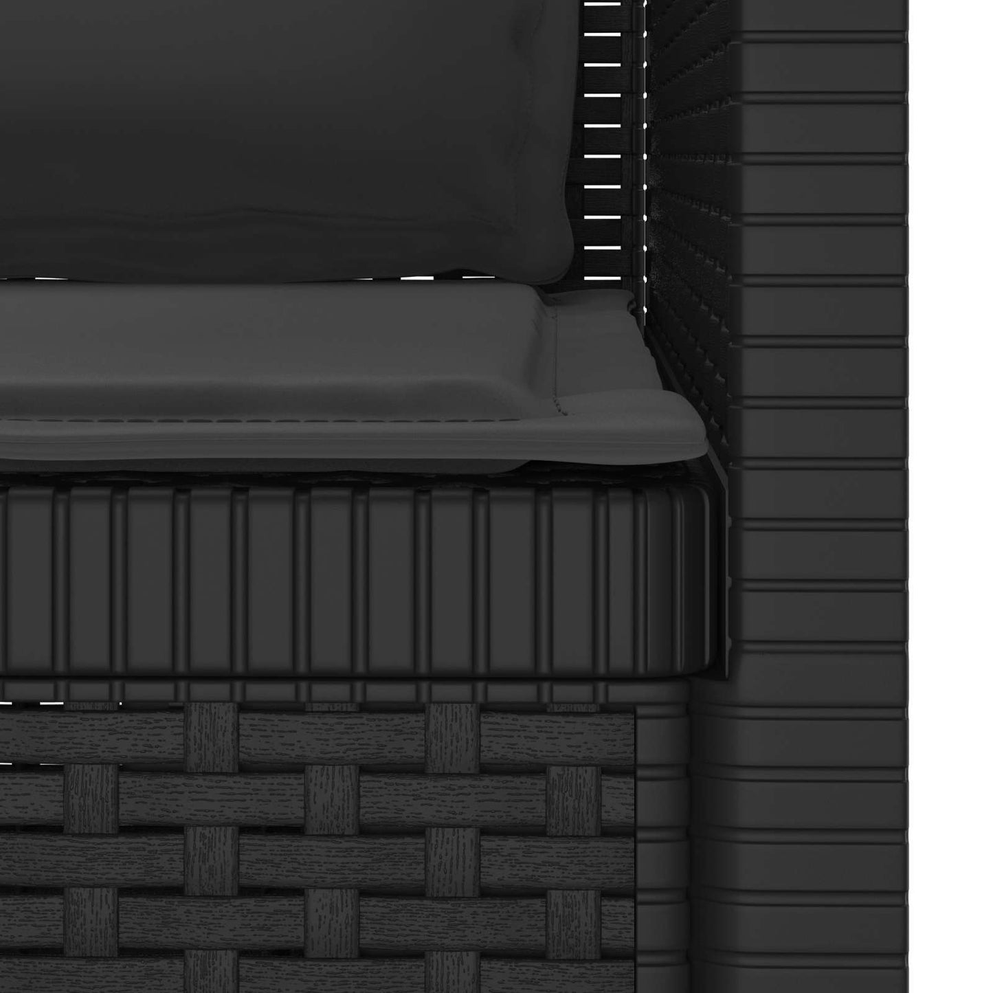 Eénpersoons Fauteuil met Kussens Rattan Look PP Antraciet is nu te koop bij PeponiXL, paradijselijk wonen!