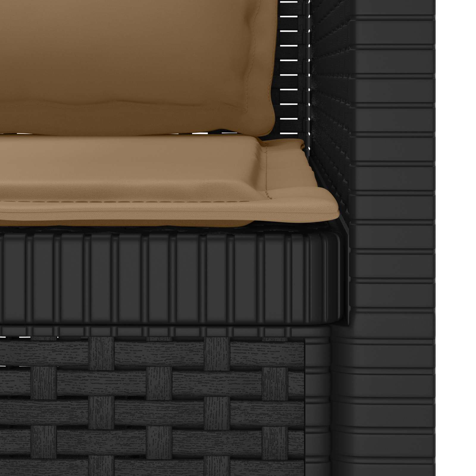 Eénpersoons Fauteuil met Kussens Rattan Look PP Antraciet is nu te koop bij PeponiXL, paradijselijk wonen!