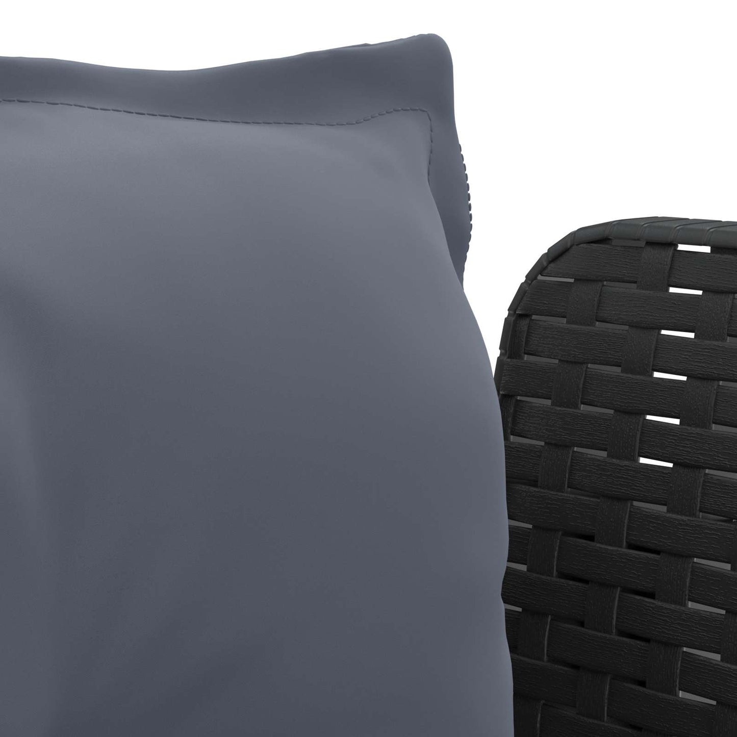 Eénpersoons Fauteuil met Kussens Rattan Look PP Antraciet is nu te koop bij PeponiXL, paradijselijk wonen!