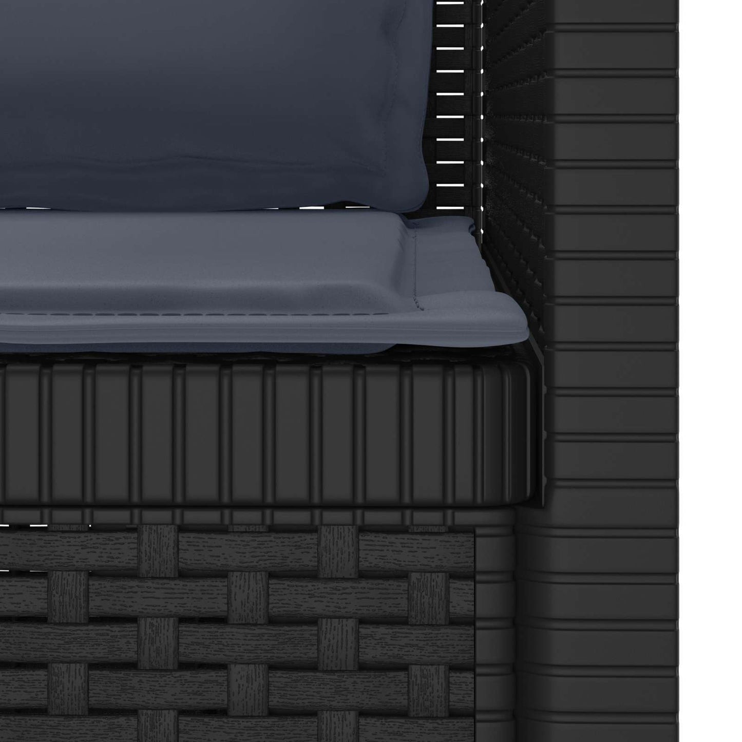 Eénpersoons Fauteuil met Kussens Rattan Look PP Antraciet is nu te koop bij PeponiXL, paradijselijk wonen!