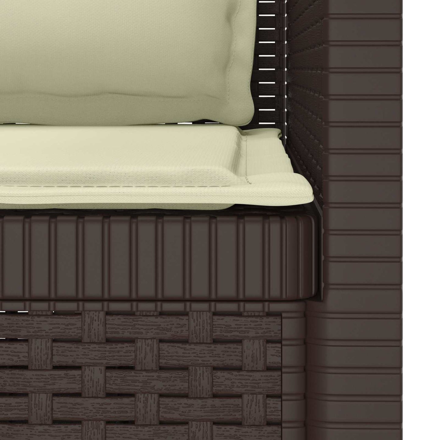 Eénpersoons Fauteuil met Kussens Rattan Look PP Bruin is nu te koop bij PeponiXL, paradijselijk wonen!