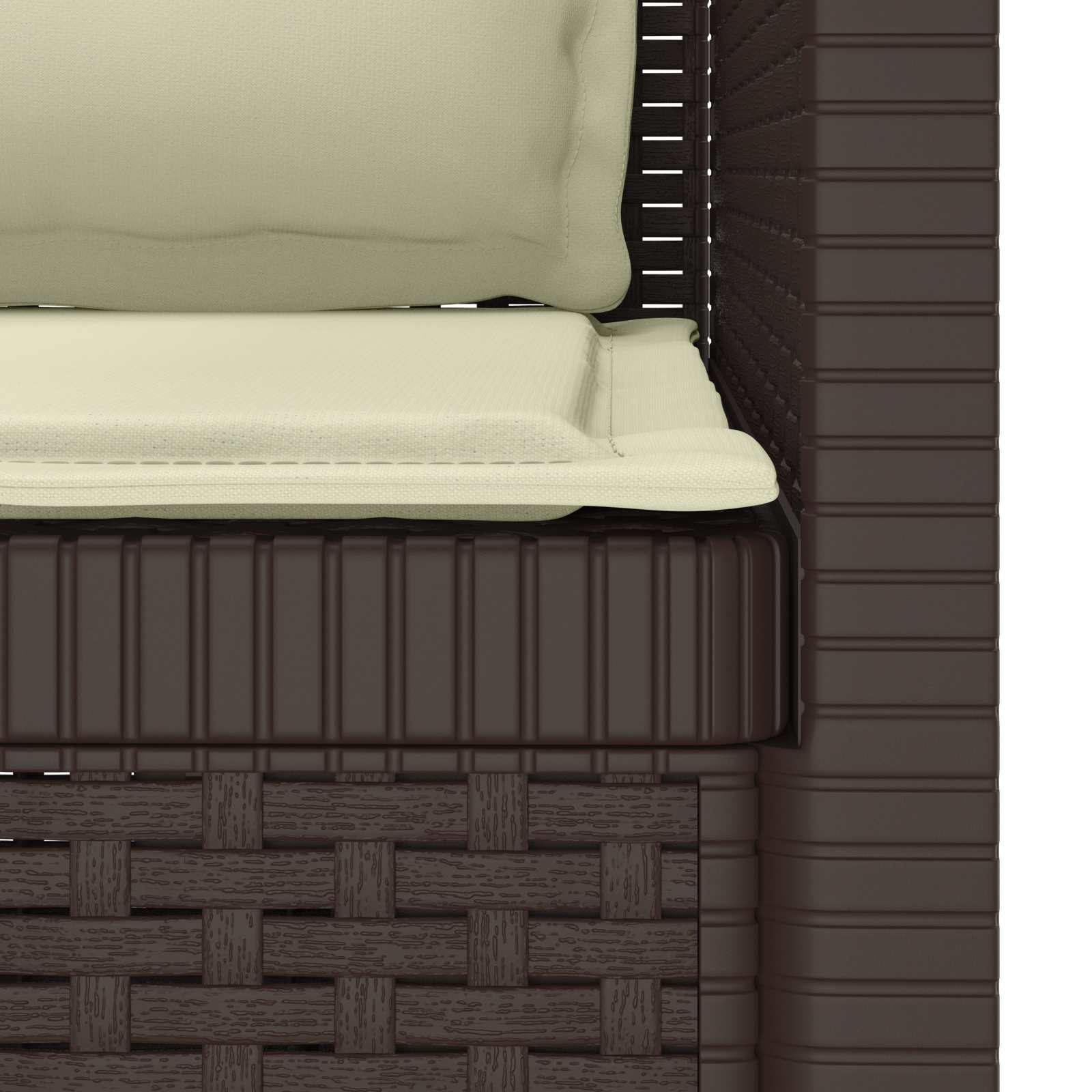 Eénpersoons Fauteuil met Kussens Rattan Look PP Bruin is nu te koop bij PeponiXL, paradijselijk wonen!