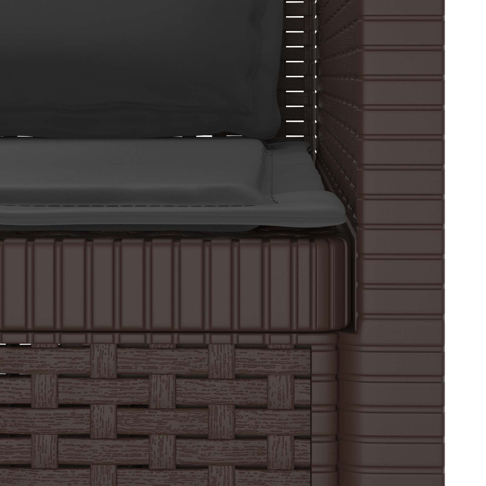 Eénpersoons Fauteuil met Kussens Rattan Look PP Bruin is nu te koop bij PeponiXL, paradijselijk wonen!