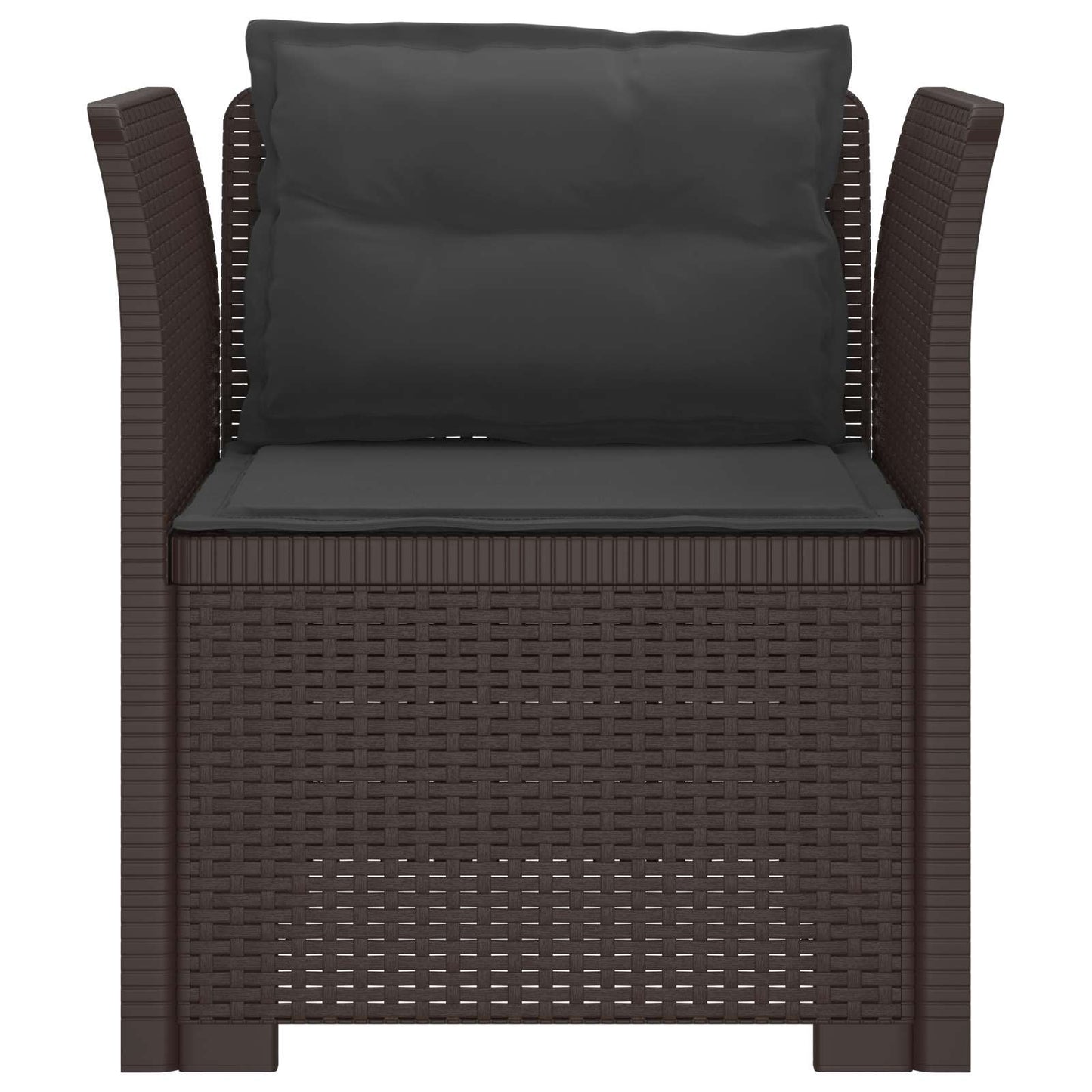 Eénpersoons Fauteuil met Kussens Rattan Look PP Bruin is nu te koop bij PeponiXL, paradijselijk wonen!