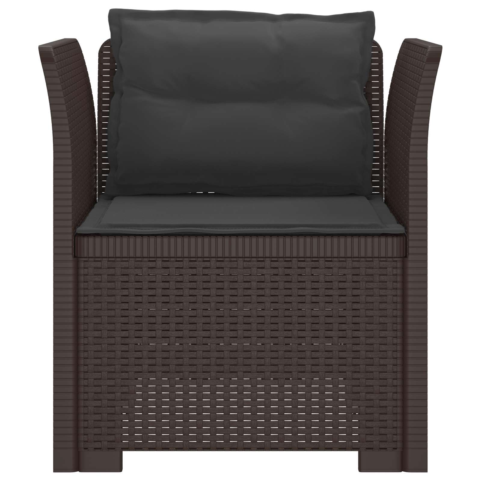 Eénpersoons Fauteuil met Kussens Rattan Look PP Bruin is nu te koop bij PeponiXL, paradijselijk wonen!
