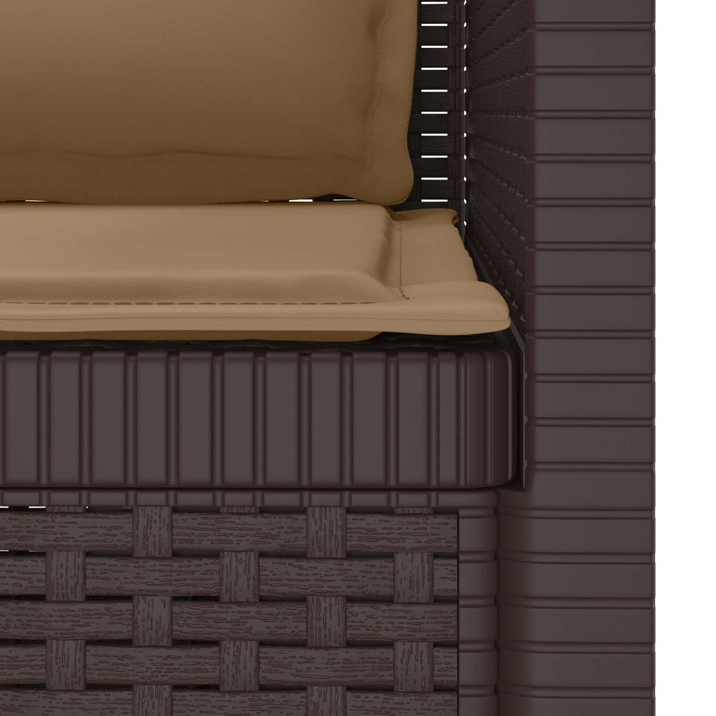 Eénpersoons Fauteuil met Kussens Rattan Look PP Bruin is nu te koop bij PeponiXL, paradijselijk wonen!