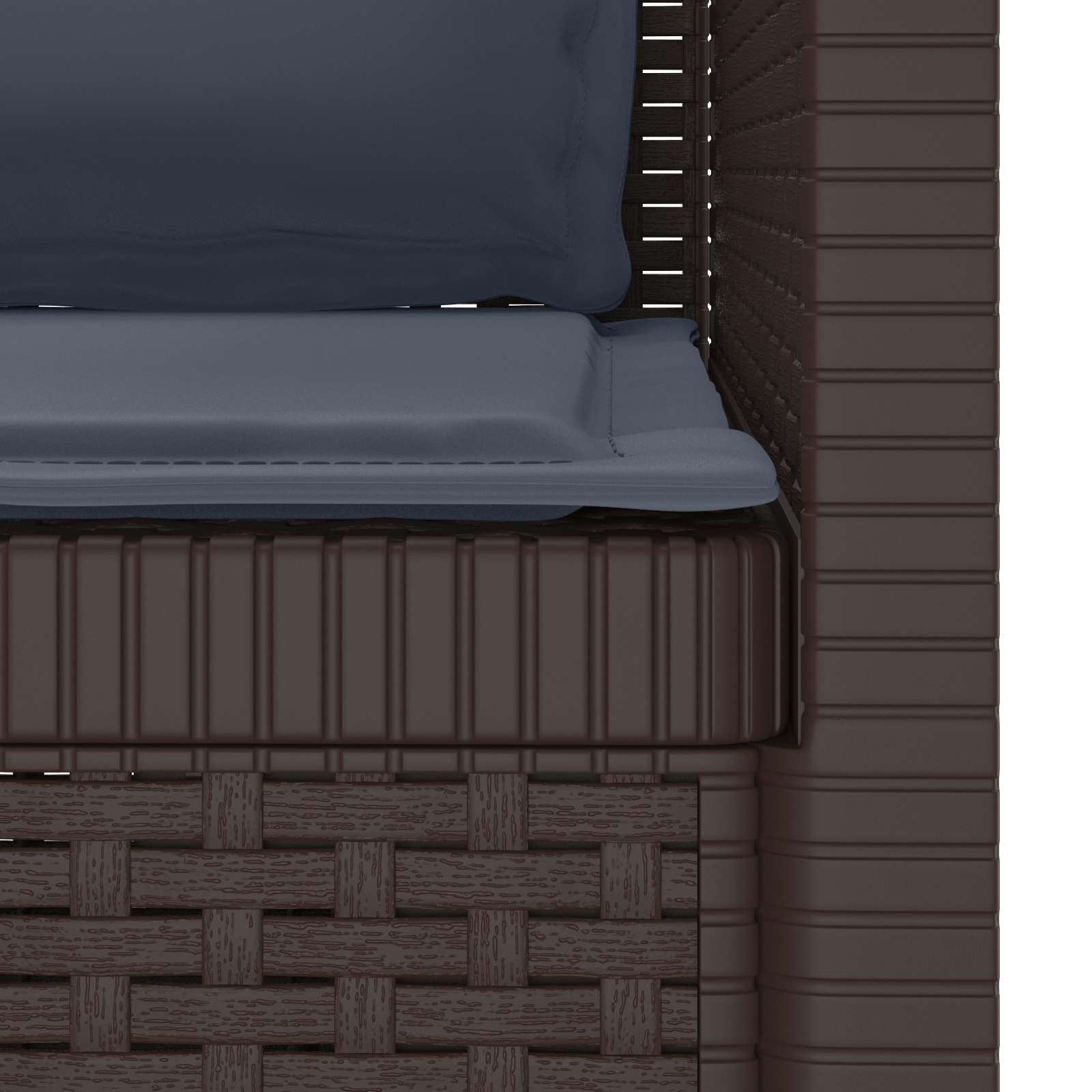 Eénpersoons Fauteuil met Kussens Rattan Look PP Bruin is nu te koop bij PeponiXL, paradijselijk wonen!