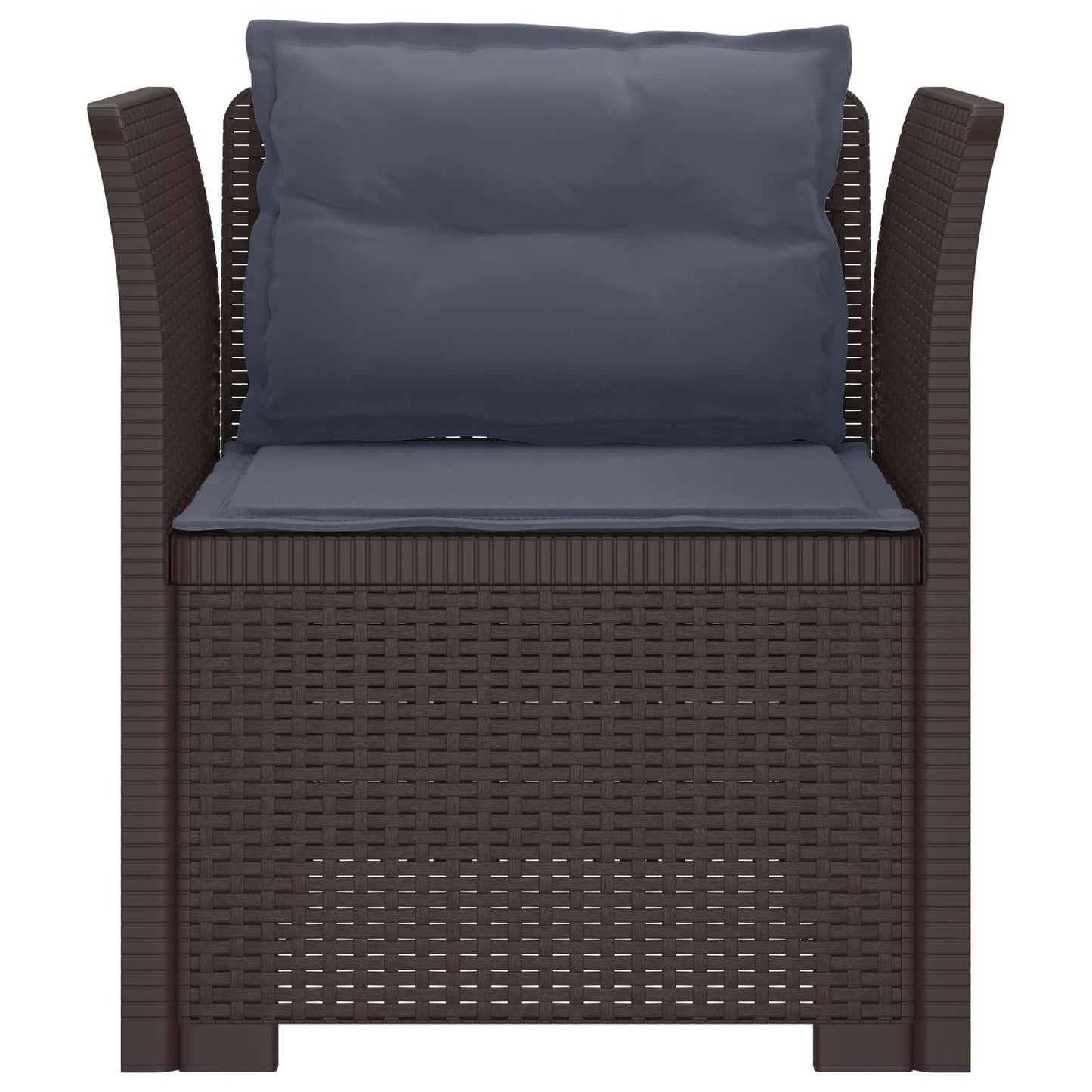 Eénpersoons Fauteuil met Kussens Rattan Look PP Bruin is nu te koop bij PeponiXL, paradijselijk wonen!