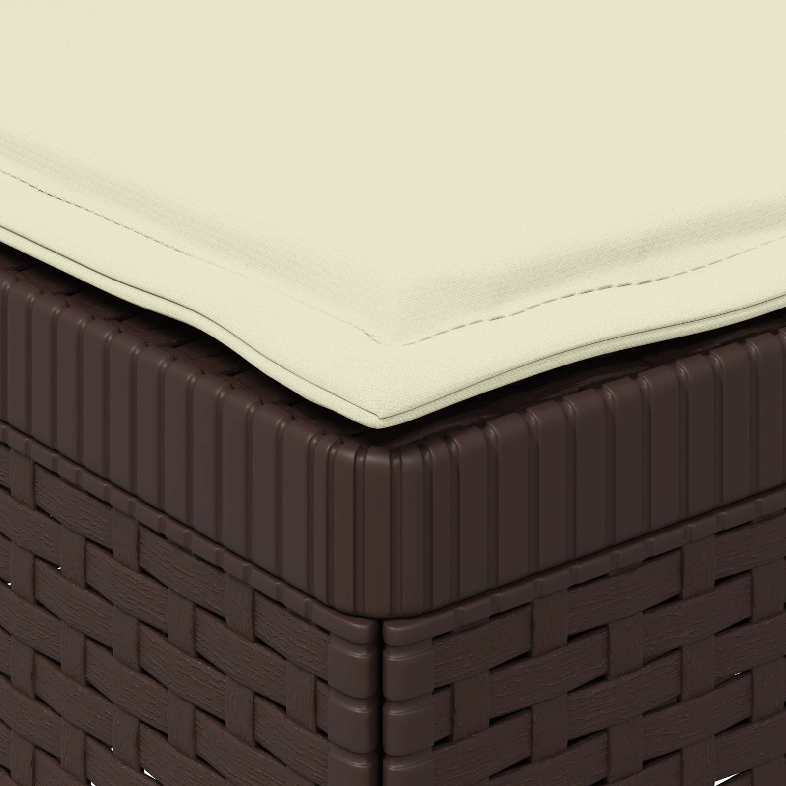 3-zits tuinbank met kussens in rattanlook PP Bruin is nu te koop bij PeponiXL, paradijselijk wonen!