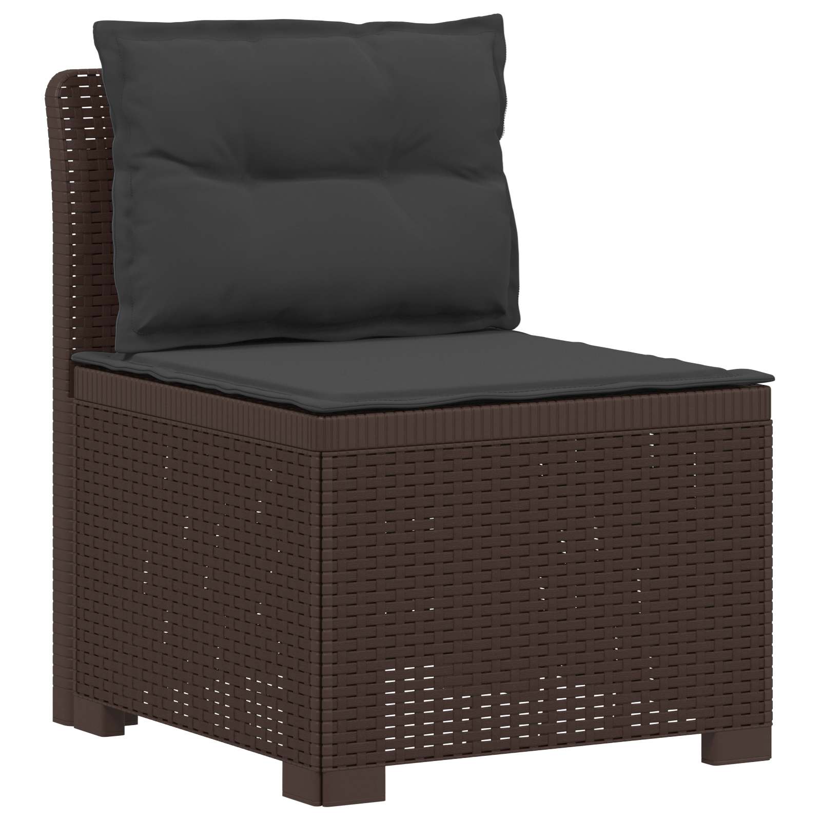 3-zits tuinbank met kussens in rattanlook PP Bruin is nu te koop bij PeponiXL, paradijselijk wonen!