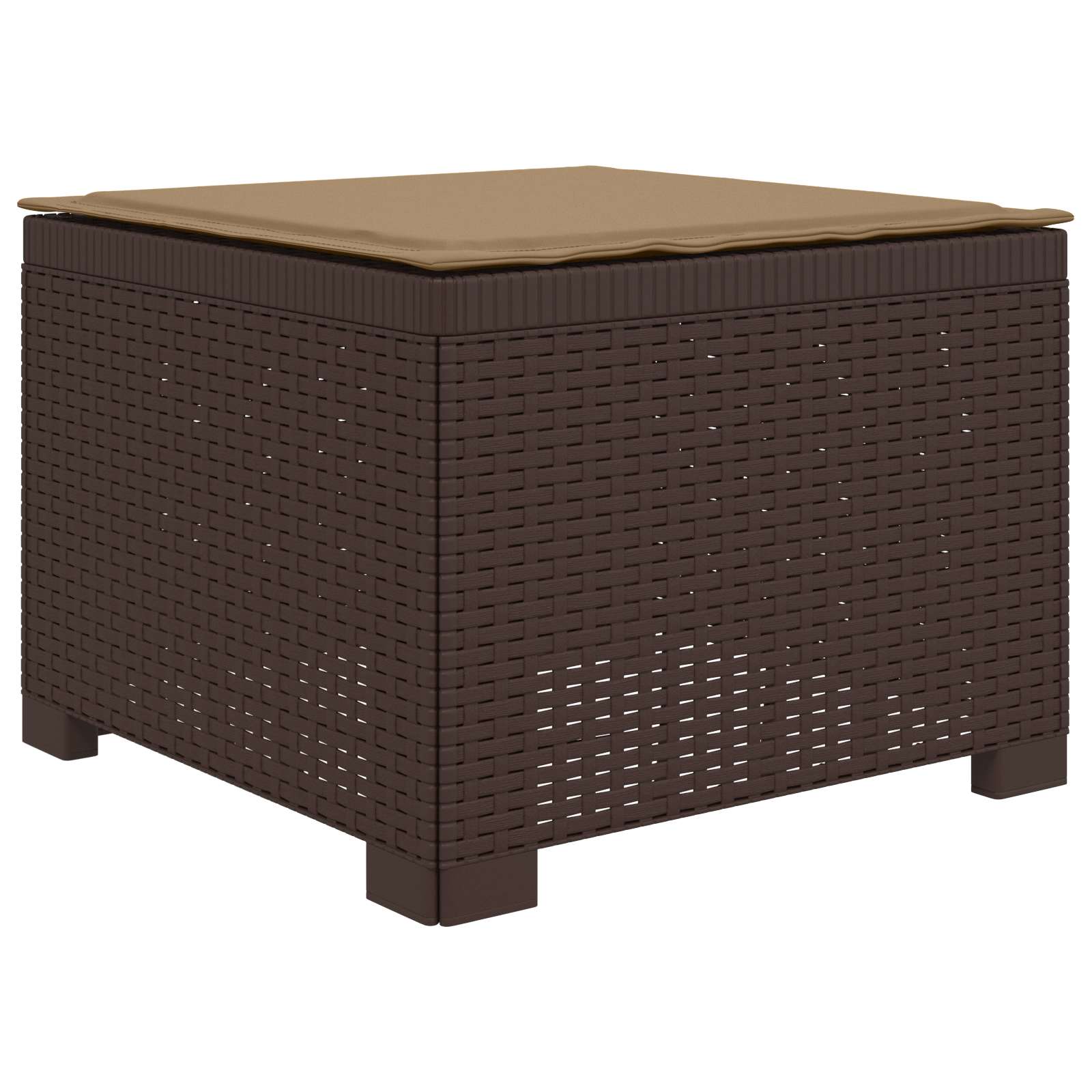 3-zits tuinbank met kussens in rattanlook PP Bruin is nu te koop bij PeponiXL, paradijselijk wonen!