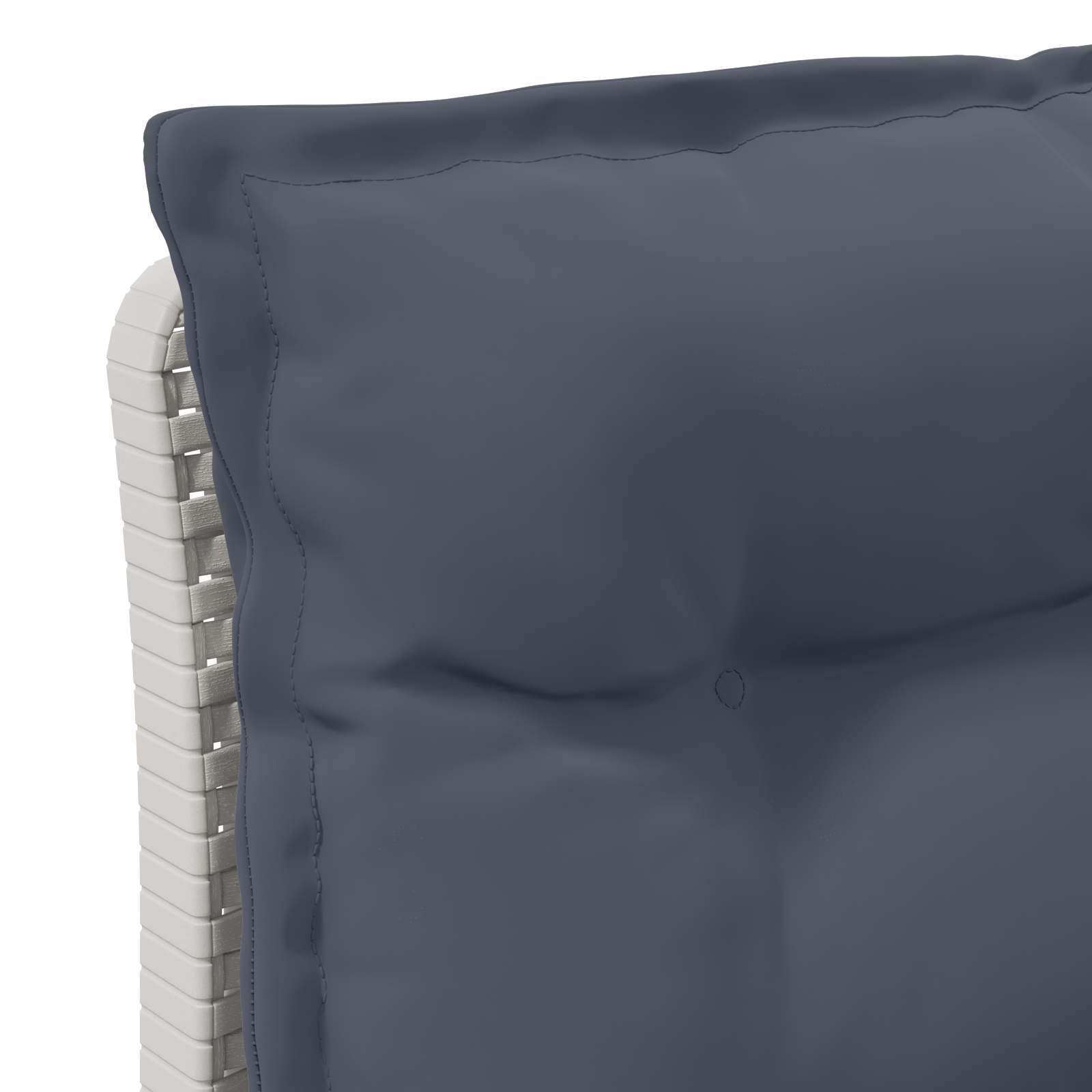 3-zits tuinbank met kussens in rattanlook PP Wit is nu te koop bij PeponiXL, paradijselijk wonen!