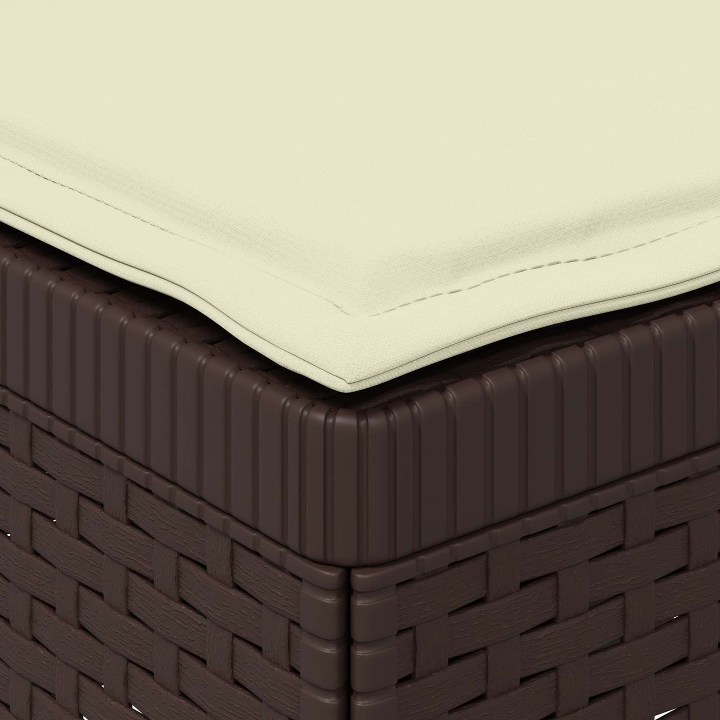 Tweedelige Tuinbank met Kussens Rattan Look PP Lichtgrijs is nu te koop bij PeponiXL, paradijselijk wonen!
