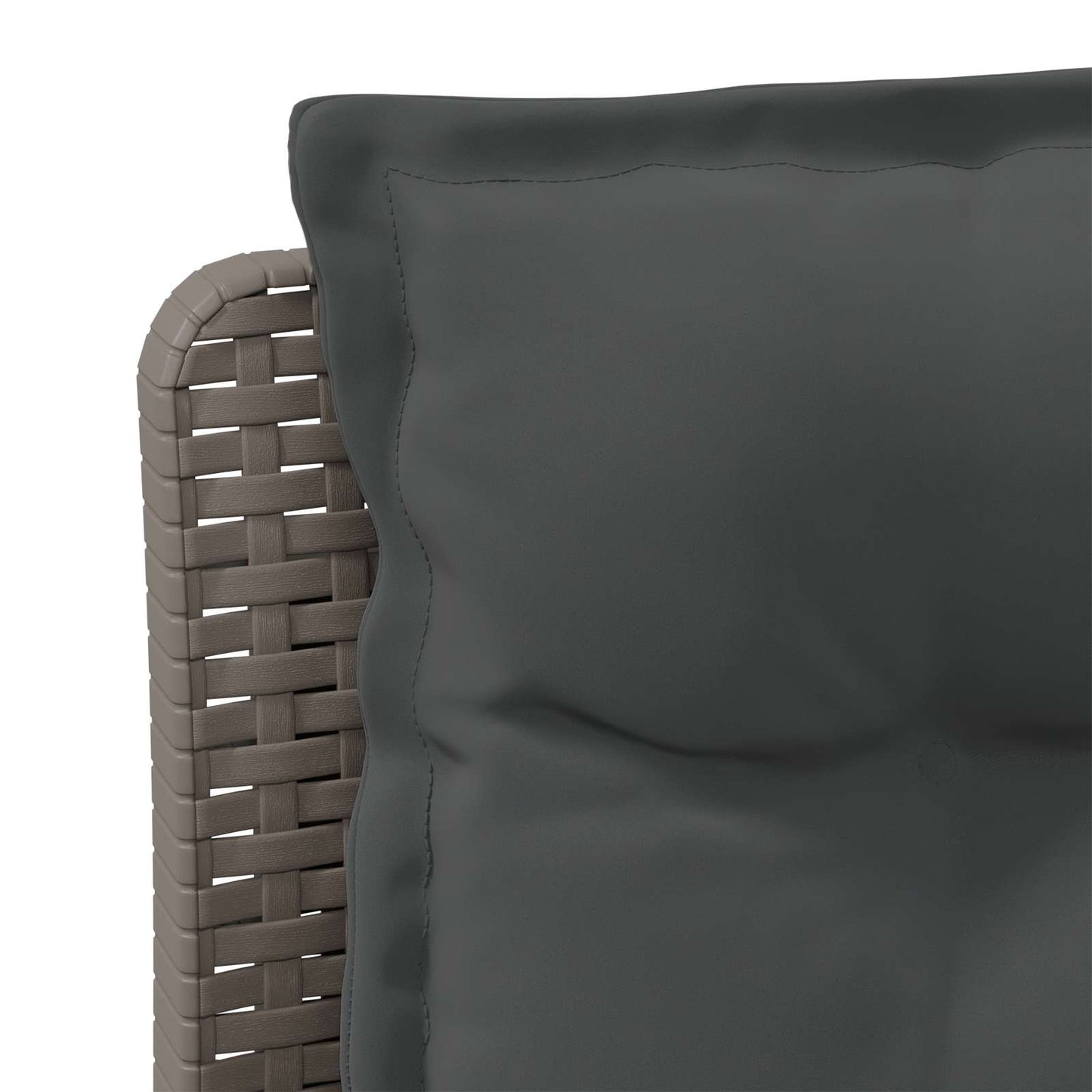 Tweedelige Tuinbank met Kussens Rattan Look PP Lichtgrijs is nu te koop bij PeponiXL, paradijselijk wonen!