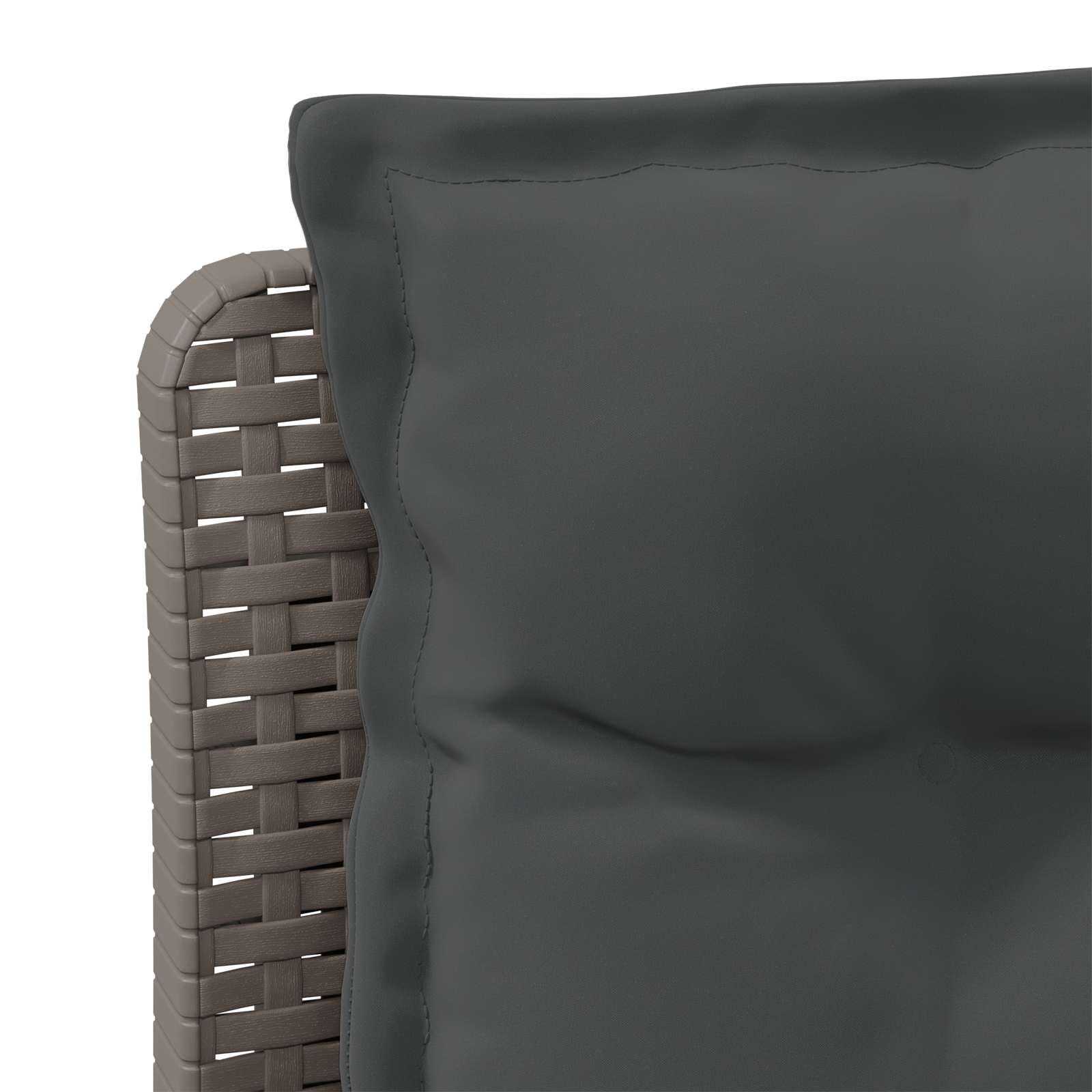 Tweedelige Tuinbank met Kussens Rattan Look PP Lichtgrijs is nu te koop bij PeponiXL, paradijselijk wonen!