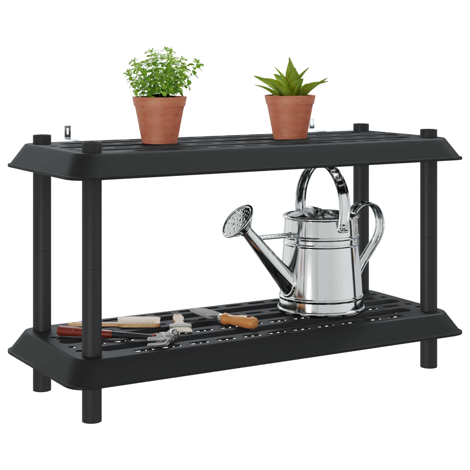 Plankenunit 2-laags 100 x 40 x 55,5 cm PP Antracietkleurig is nu te koop bij PeponiXL, paradijselijk wonen!
