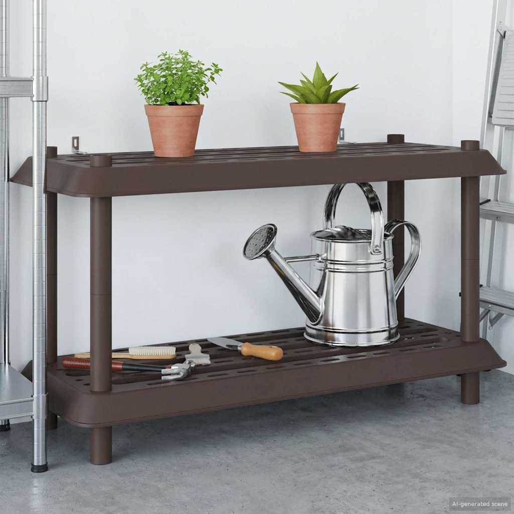 Plankenunit 2-laags 100 x 40 x 55,5 cm PP Bruin is nu te koop bij PeponiXL, paradijselijk wonen!