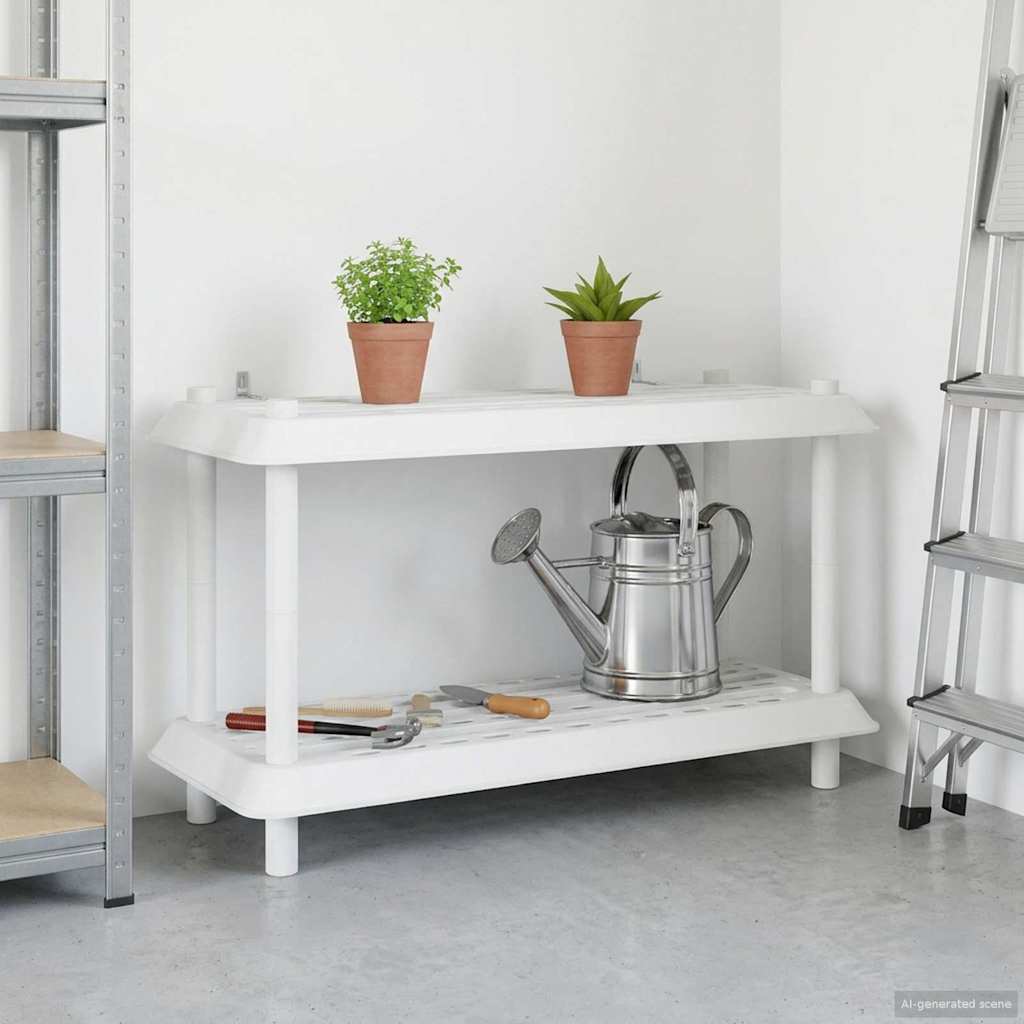 Plankenunit 2-laags 100 x 40 x 55,5 cm PP Wit is nu te koop bij PeponiXL, paradijselijk wonen!