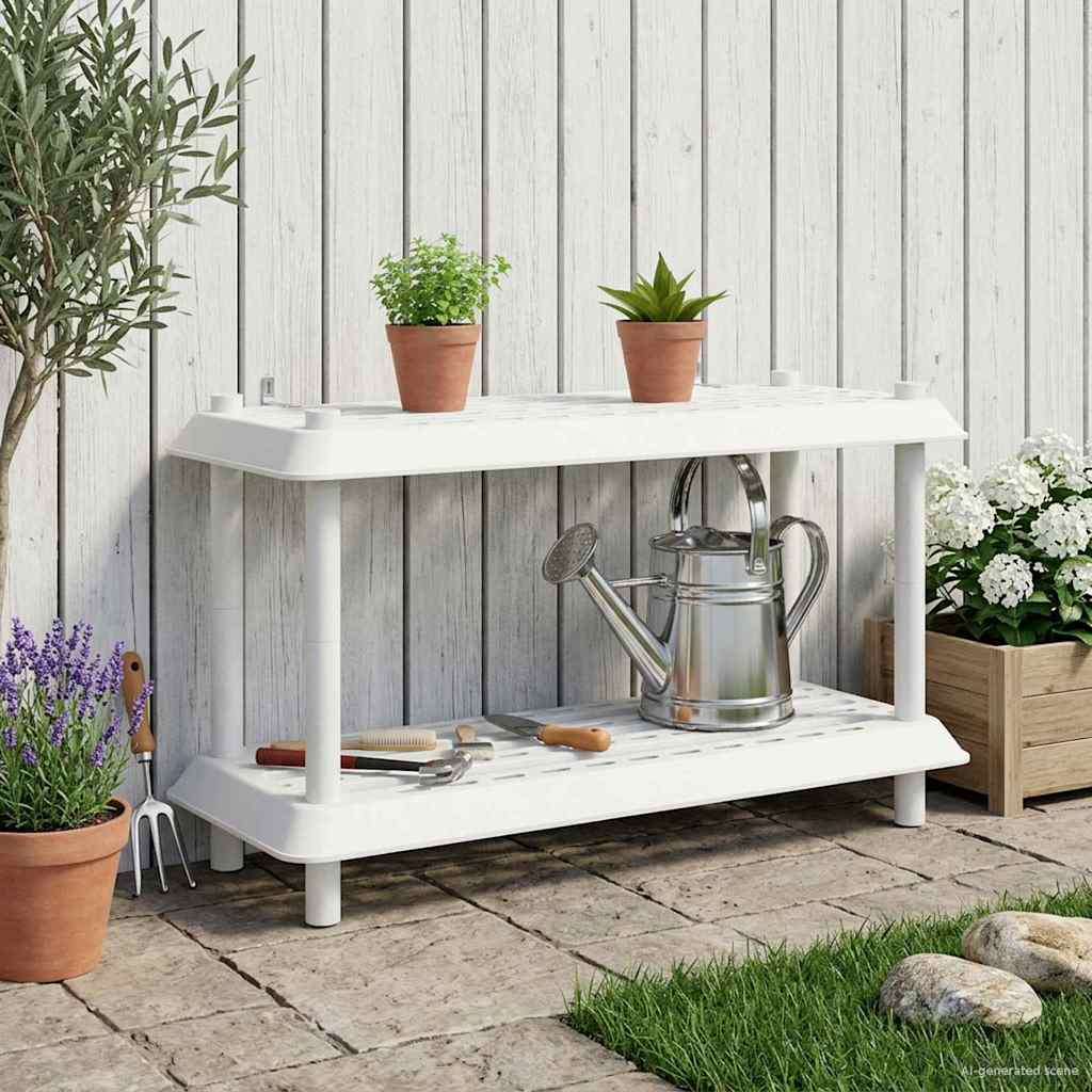 Plankenunit 2-laags 100 x 40 x 55,5 cm PP Wit is nu te koop bij PeponiXL, paradijselijk wonen!