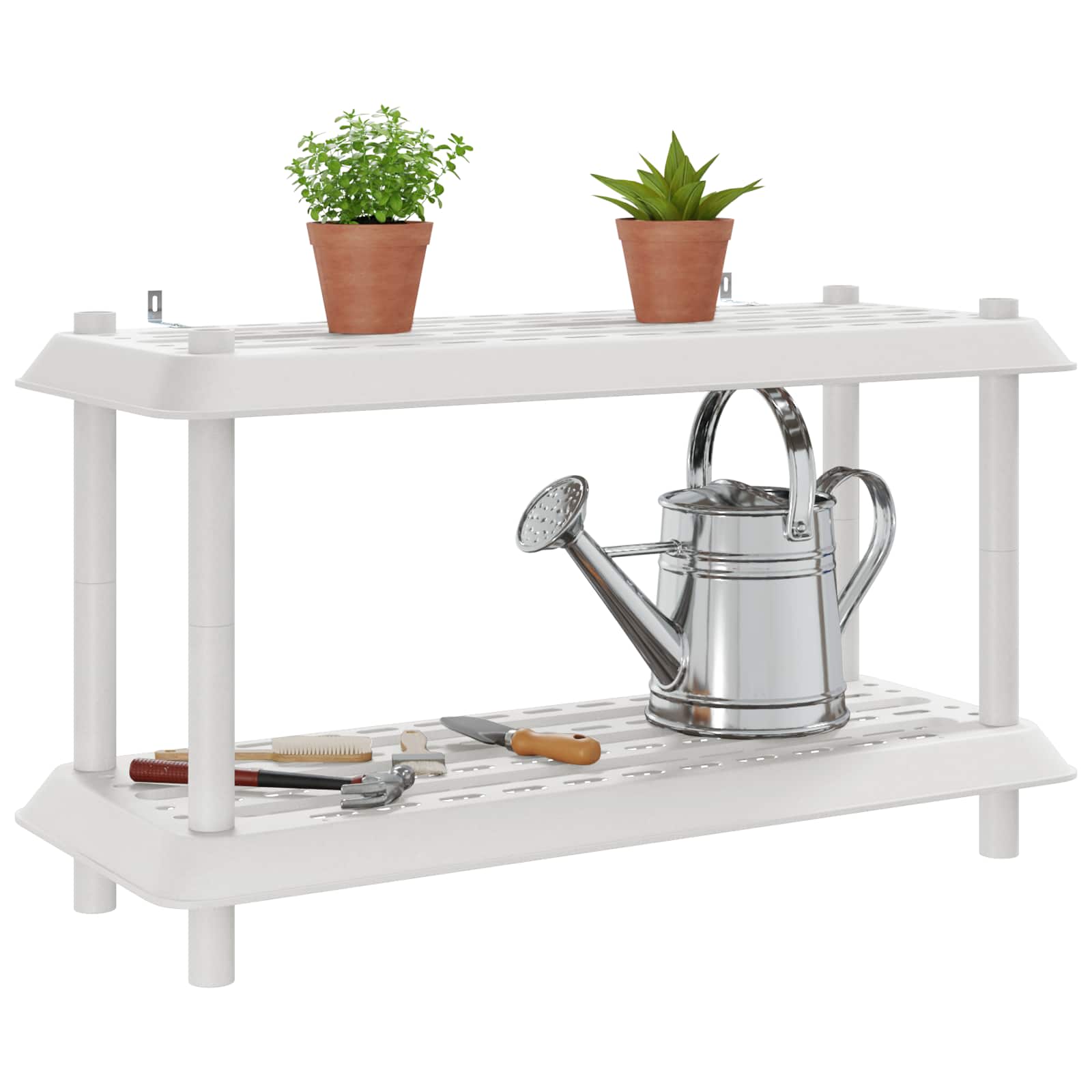 Plankenunit 2-laags 100 x 40 x 55,5 cm PP Wit is nu te koop bij PeponiXL, paradijselijk wonen!