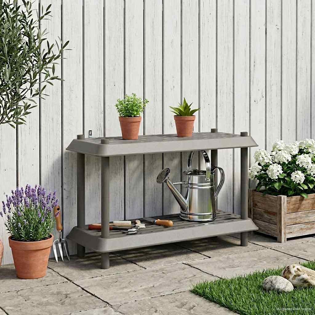 Plankenunit 2-laags 100 x 40 x 55,5 cm PP Lichtgrijs is nu te koop bij PeponiXL, paradijselijk wonen!