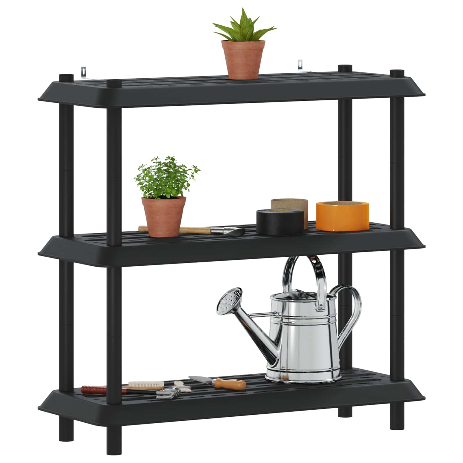 Plankenunit 3-laags 100 x 40 x 96 cm PP Antracietkleurig is nu te koop bij PeponiXL, paradijselijk wonen!