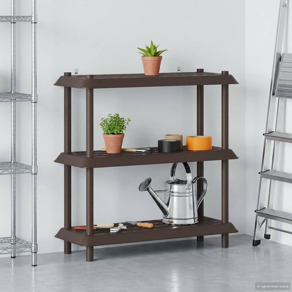 Plankenunit 3-laags 100 x 40 x 96 cm PP Bruin is nu te koop bij PeponiXL, paradijselijk wonen!