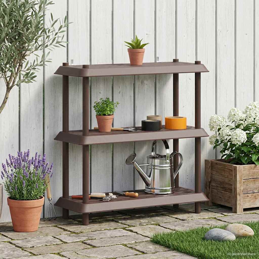 Plankenunit 3-laags 100 x 40 x 96 cm PP Bruin is nu te koop bij PeponiXL, paradijselijk wonen!