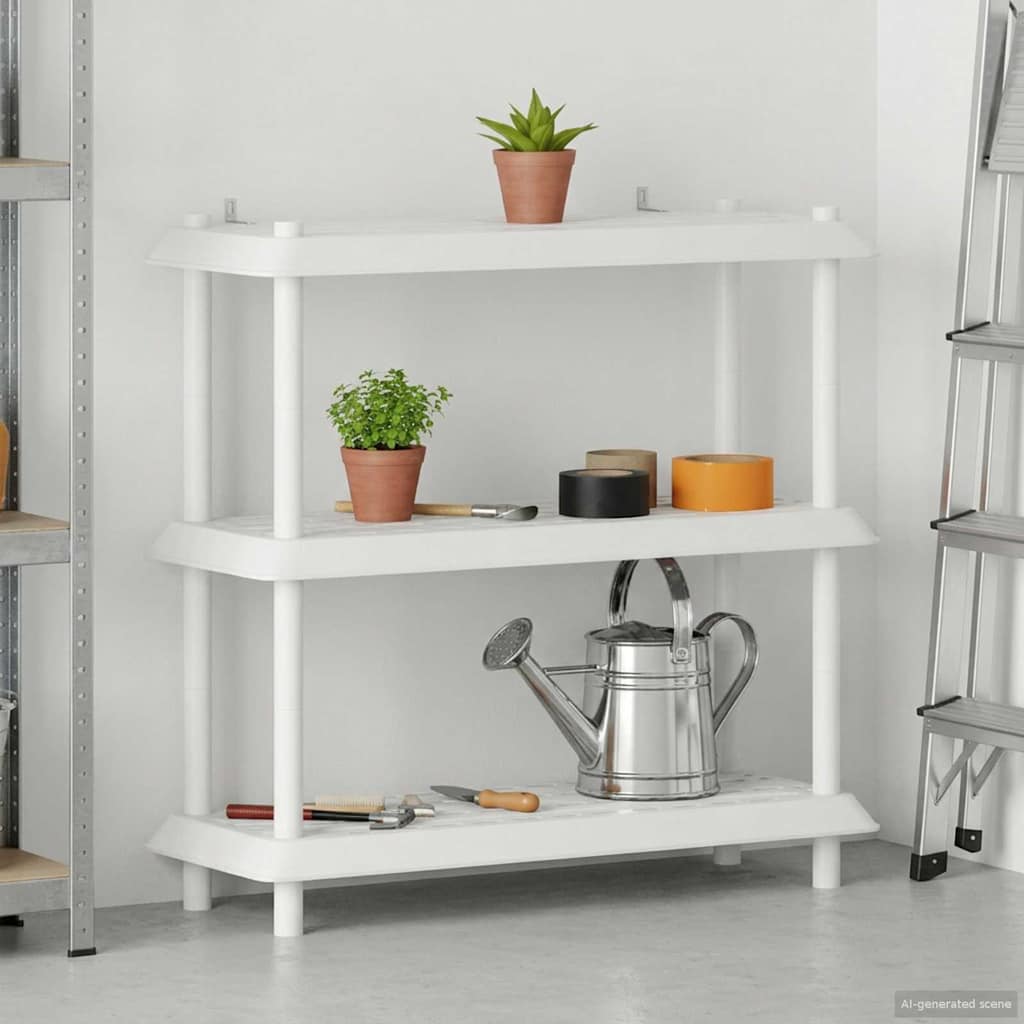 Plankenunit 3-laags 100 x 40 x 96 cm PP Wit is nu te koop bij PeponiXL, paradijselijk wonen!