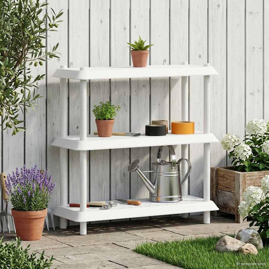 Plankenunit 3-laags 100 x 40 x 96 cm PP Wit is nu te koop bij PeponiXL, paradijselijk wonen!
