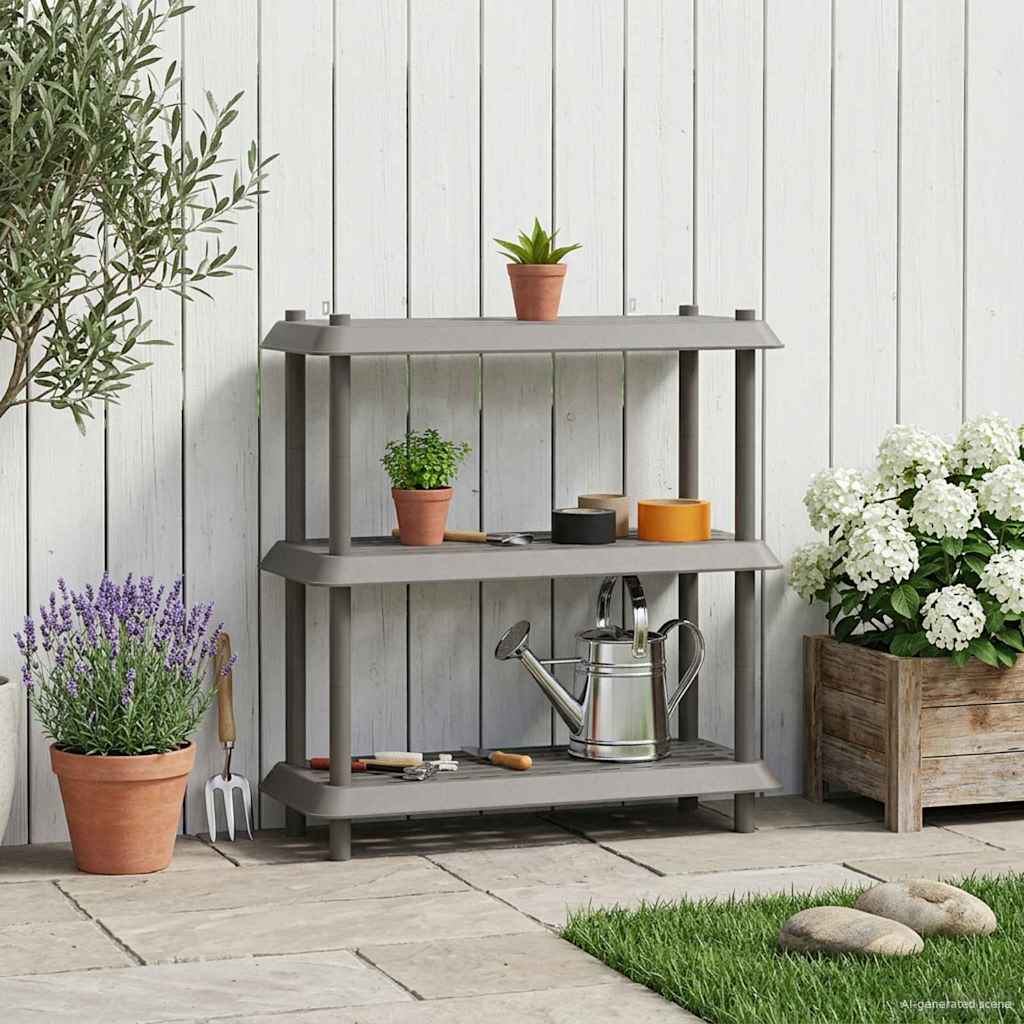 Plankenunit 3-laags 100 x 40 x 96 cm PP Lichtgrijs is nu te koop bij PeponiXL, paradijselijk wonen!