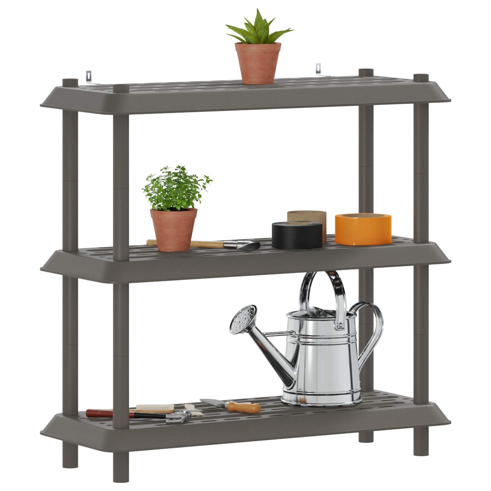 Plankenunit 3-laags 100 x 40 x 96 cm PP Lichtgrijs is nu te koop bij PeponiXL, paradijselijk wonen!