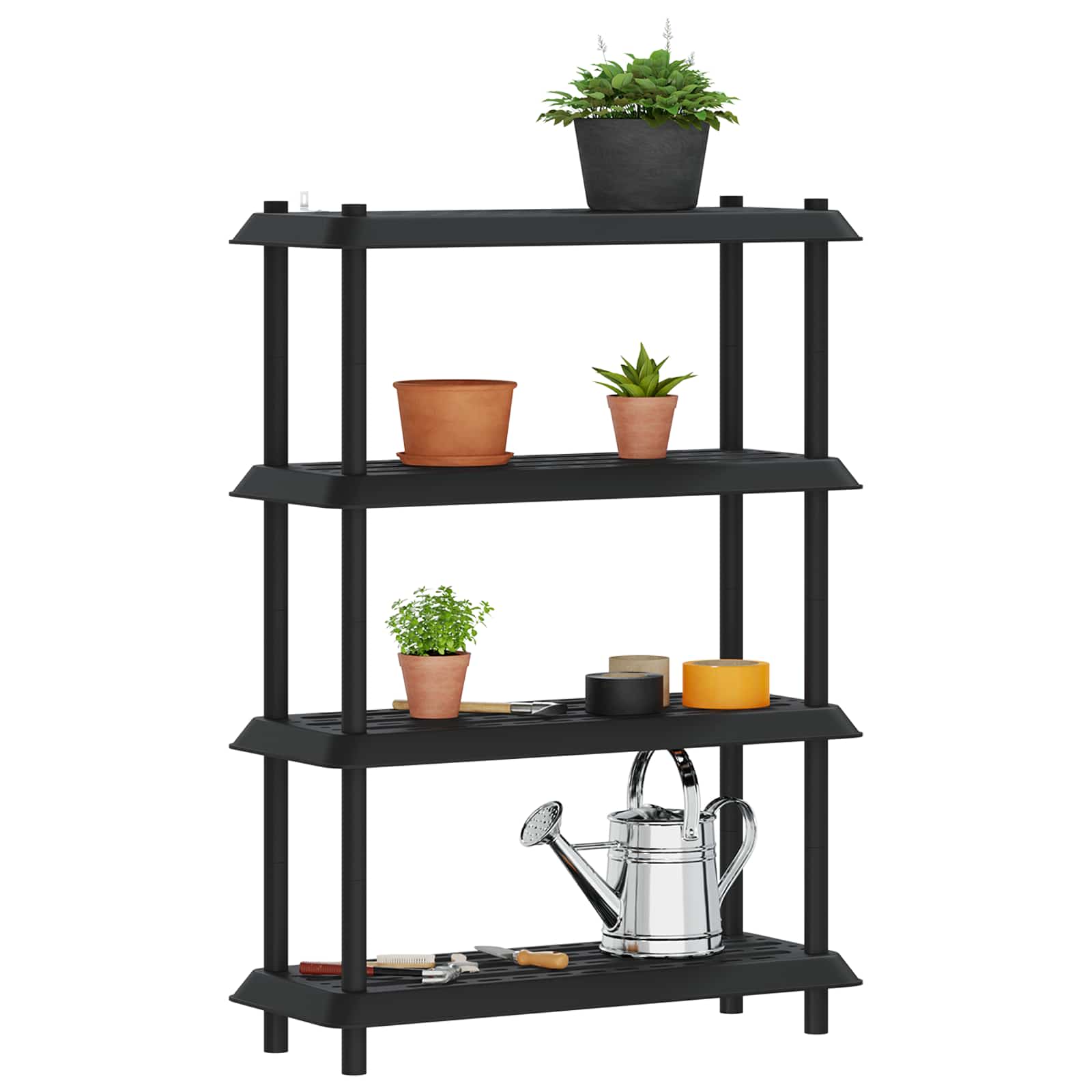 Plankenunit 4-laags 100 x 40 x 136,5 cm PP Antracietkleurig is nu te koop bij PeponiXL, paradijselijk wonen!