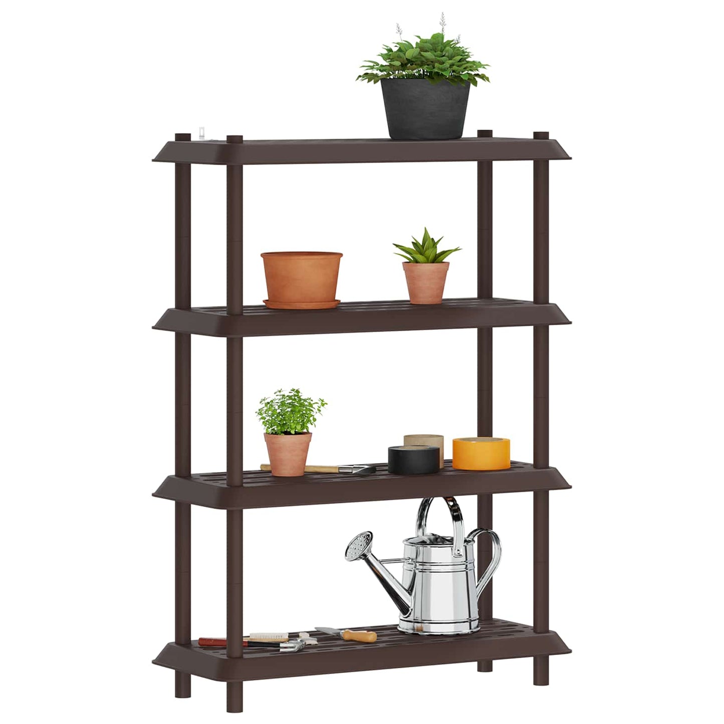 Plankenunit 4-laags 100 x 40 x 136,5 cm PP Bruin is nu te koop bij PeponiXL, paradijselijk wonen!