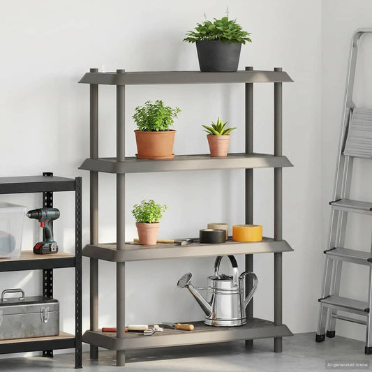 Plankenunit 4-laags 100 x 40 x 136,5 cm PP Lichtgrijs is nu te koop bij PeponiXL, paradijselijk wonen!