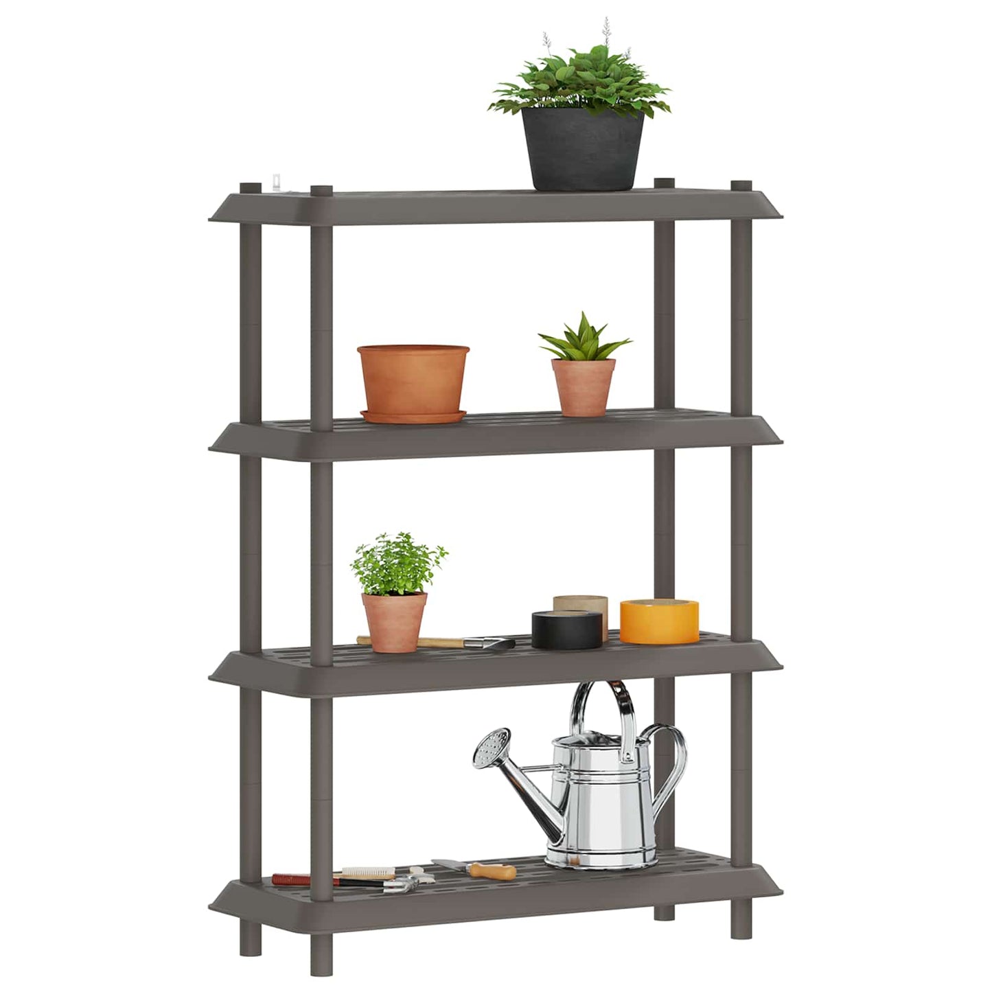 Plankenunit 4-laags 100 x 40 x 136,5 cm PP Lichtgrijs is nu te koop bij PeponiXL, paradijselijk wonen!
