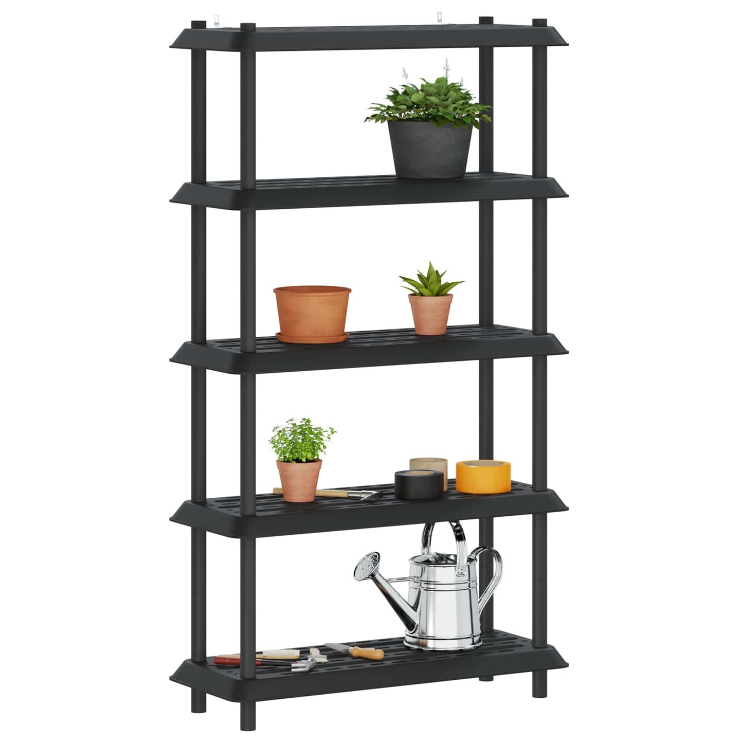 Plankenunit 5-laags 100 x 40 x 177 cm PP Antracietkleurig is nu te koop bij PeponiXL, paradijselijk wonen!