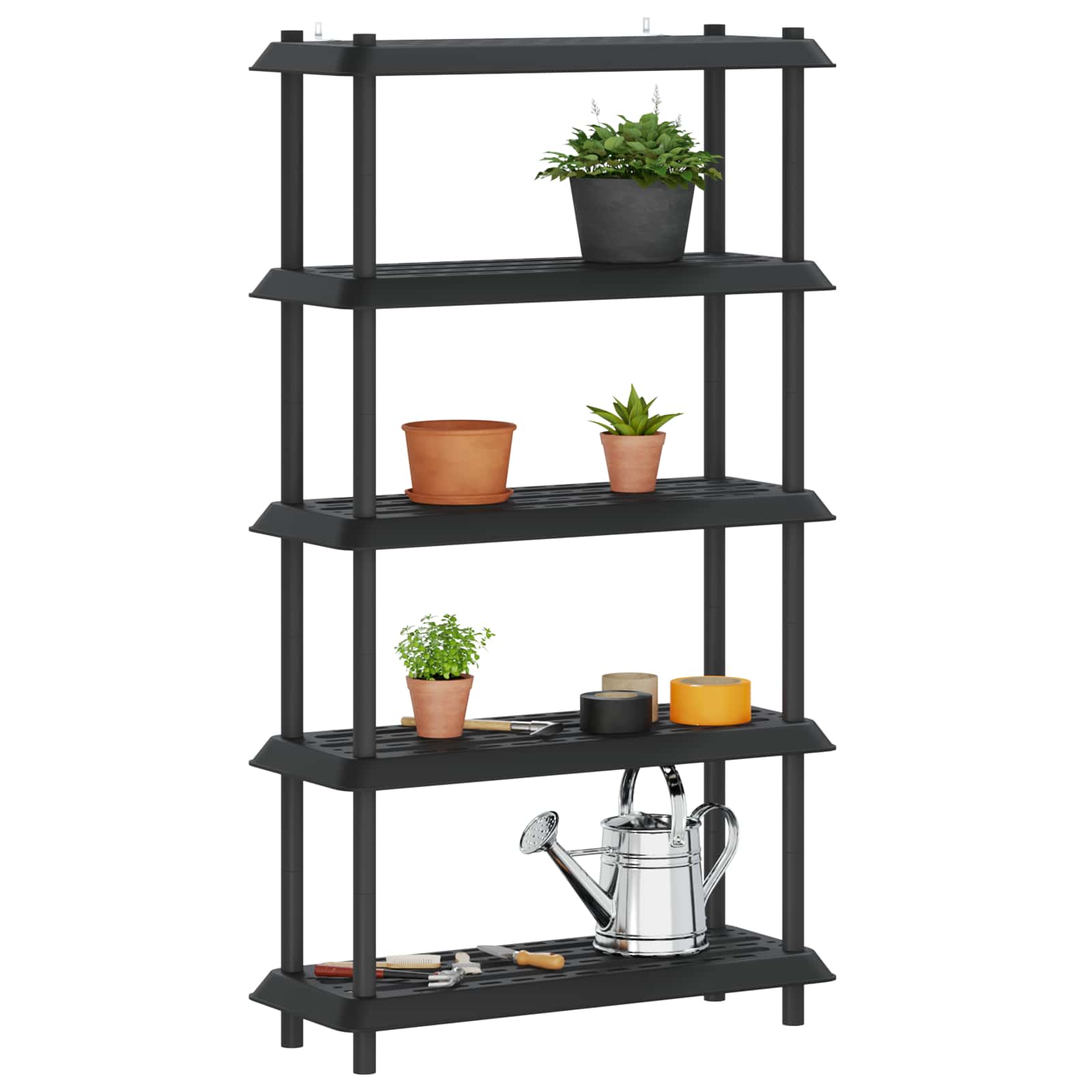 Plankenunit 5-laags 100 x 40 x 177 cm PP Antracietkleurig is nu te koop bij PeponiXL, paradijselijk wonen!