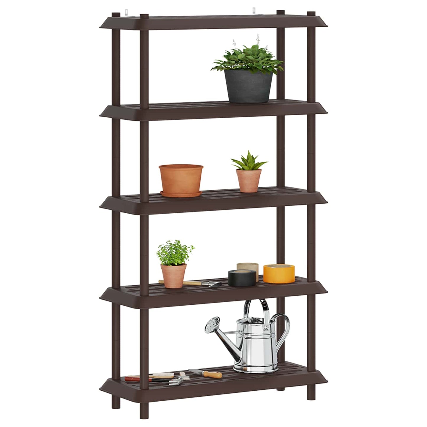 Plankenunit 5-laags 100 x 40 x 177 cm PP Bruin is nu te koop bij PeponiXL, paradijselijk wonen!