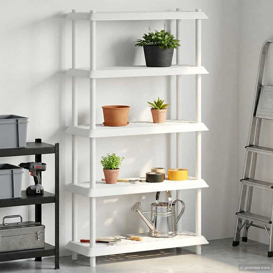 Plankenunit 5-laags 100 x 40 x 177 cm PP Wit is nu te koop bij PeponiXL, paradijselijk wonen!