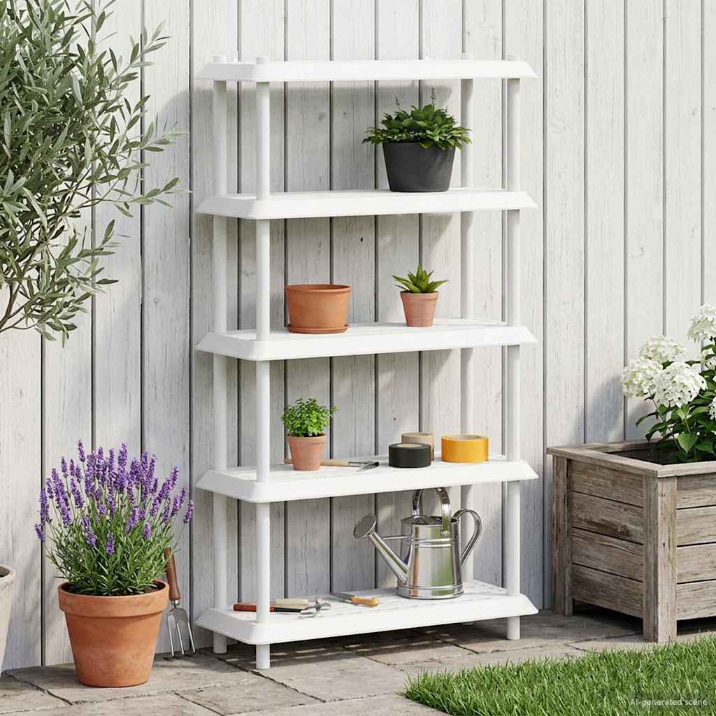 Plankenunit 5-laags 100 x 40 x 177 cm PP Wit is nu te koop bij PeponiXL, paradijselijk wonen!