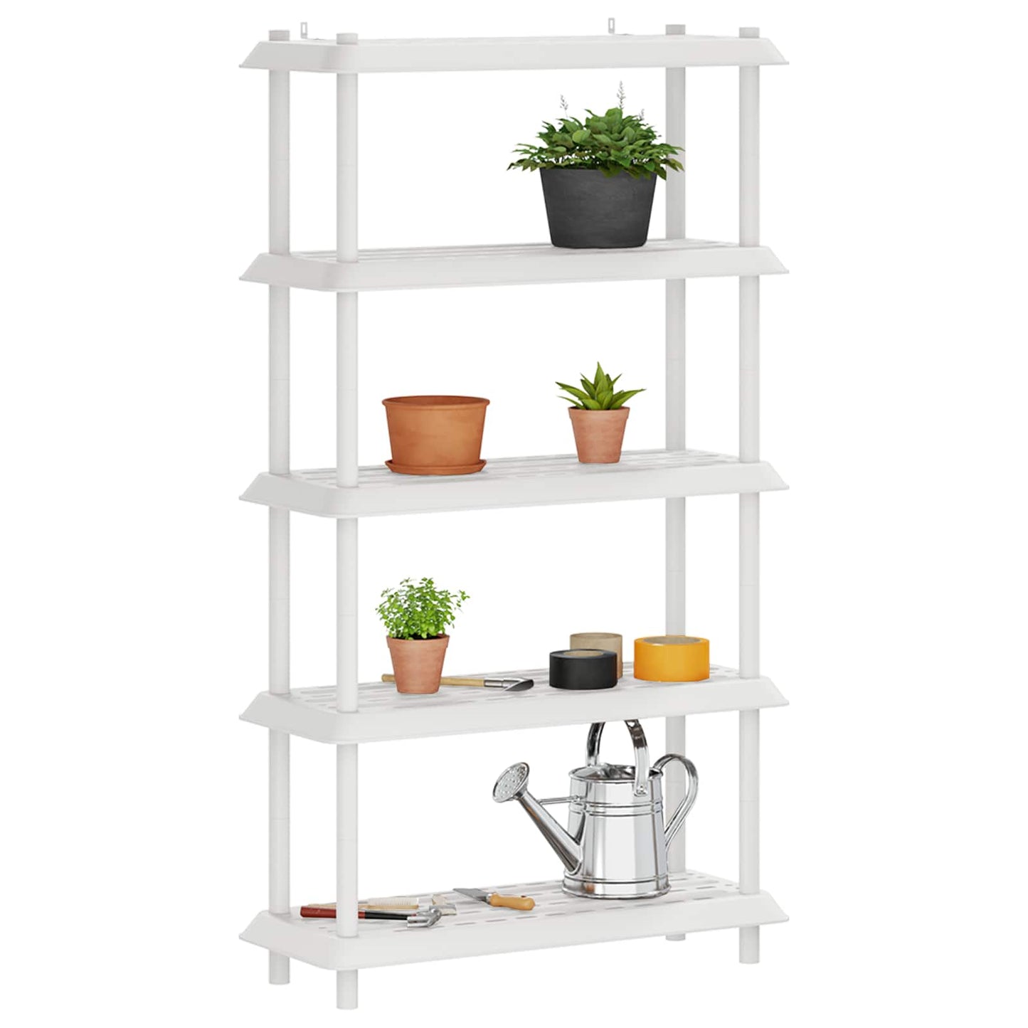 Plankenunit 5-laags 100 x 40 x 177 cm PP Wit is nu te koop bij PeponiXL, paradijselijk wonen!