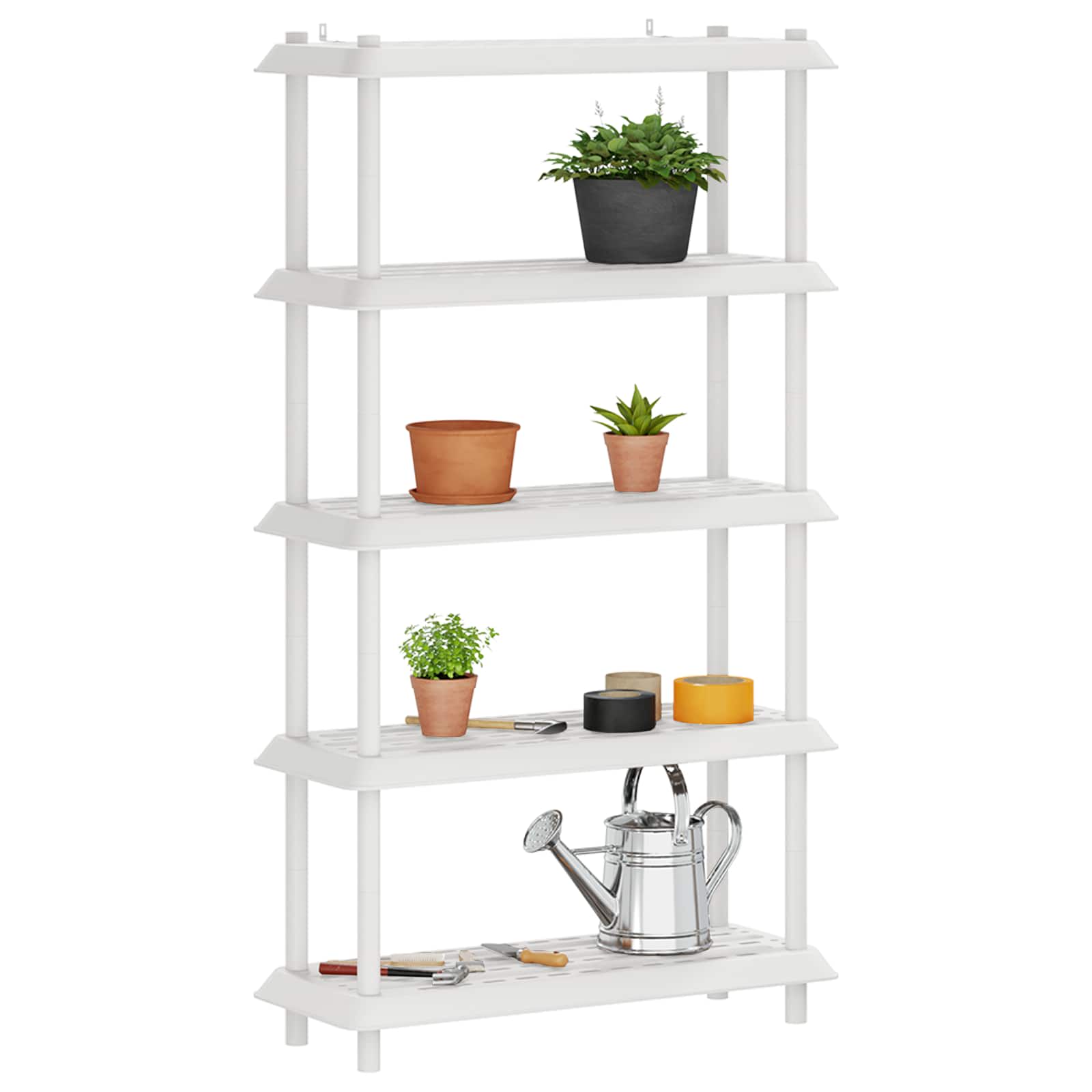 Plankenunit 5-laags 100 x 40 x 177 cm PP Wit is nu te koop bij PeponiXL, paradijselijk wonen!